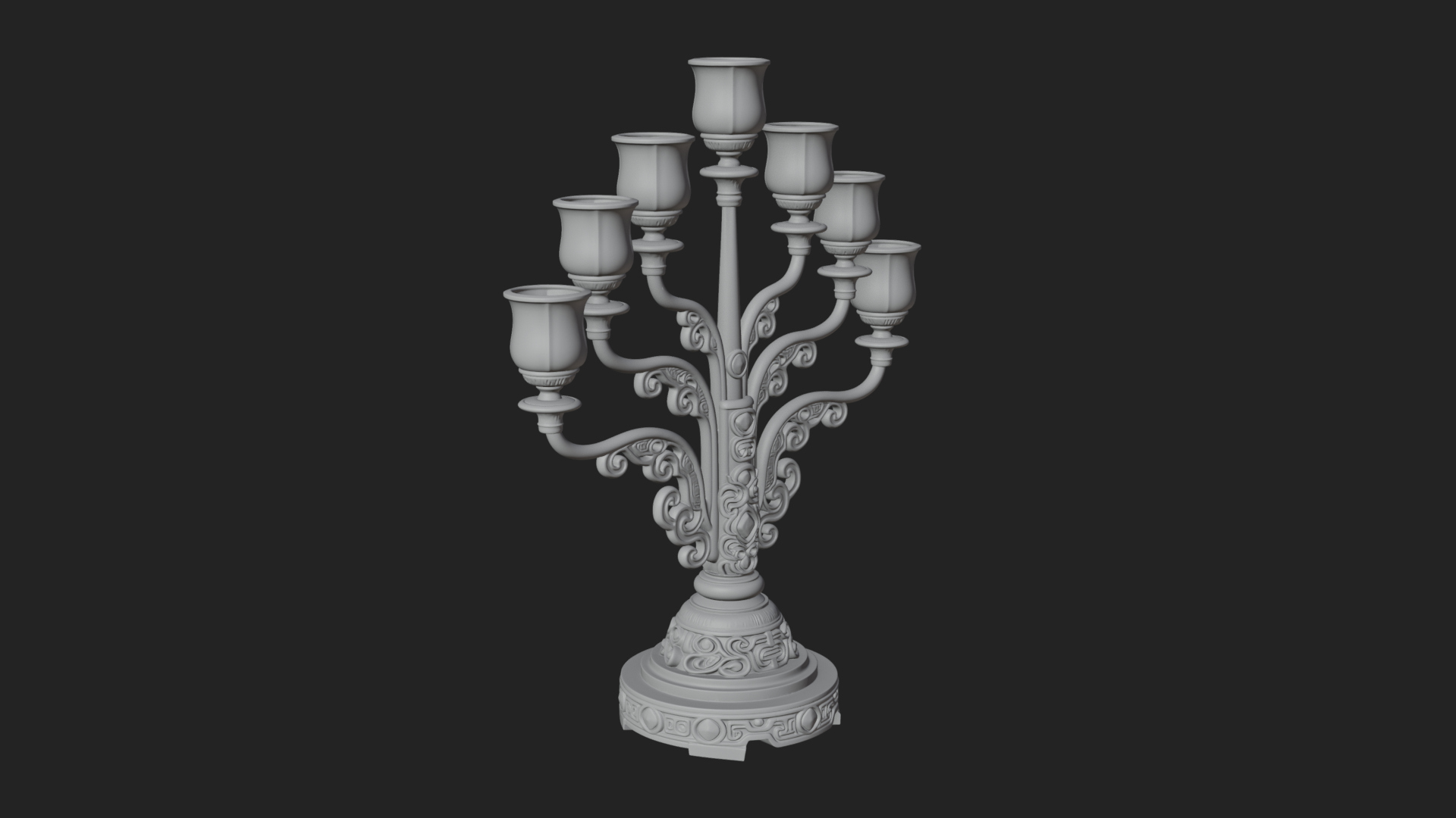 Gilded Branch Candelabra Model Design 4 3D Print Model 3D Model