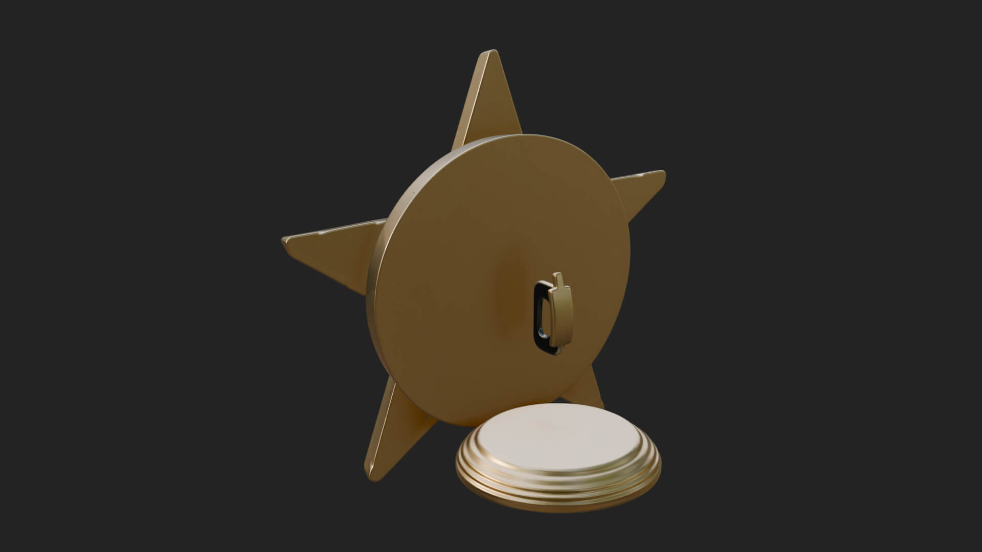 Gilded Pentagram Star Ornament Design 1 3D Print Model 3D Model