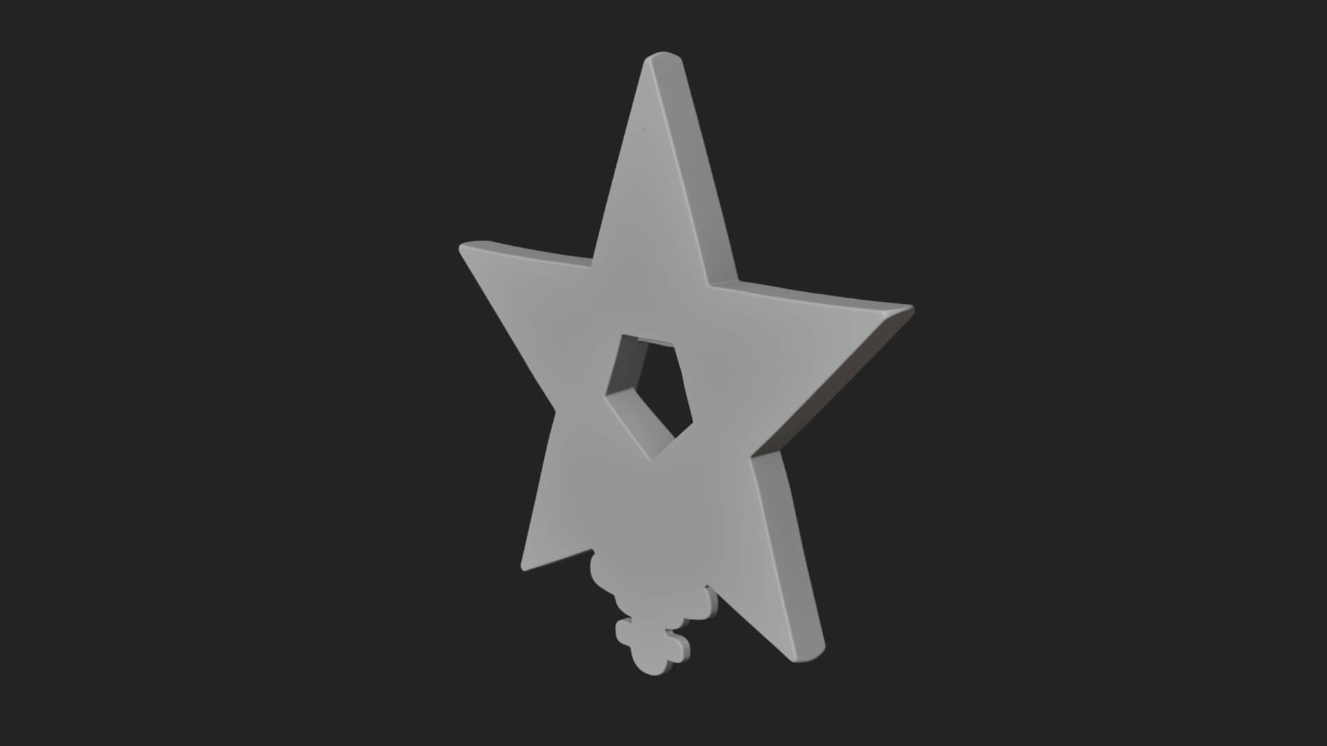 Gilded Pentagram Star Ornament Design 2 3D Print Model 3D Model