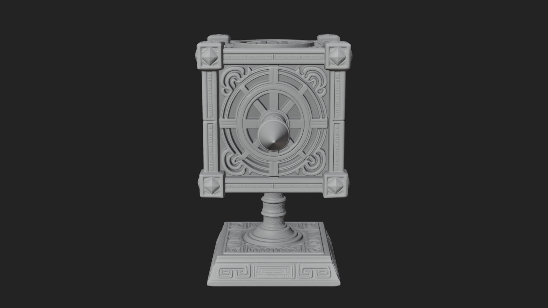 Gilded Prayer Wheel Model Design 1 3D Print Model 3D Model