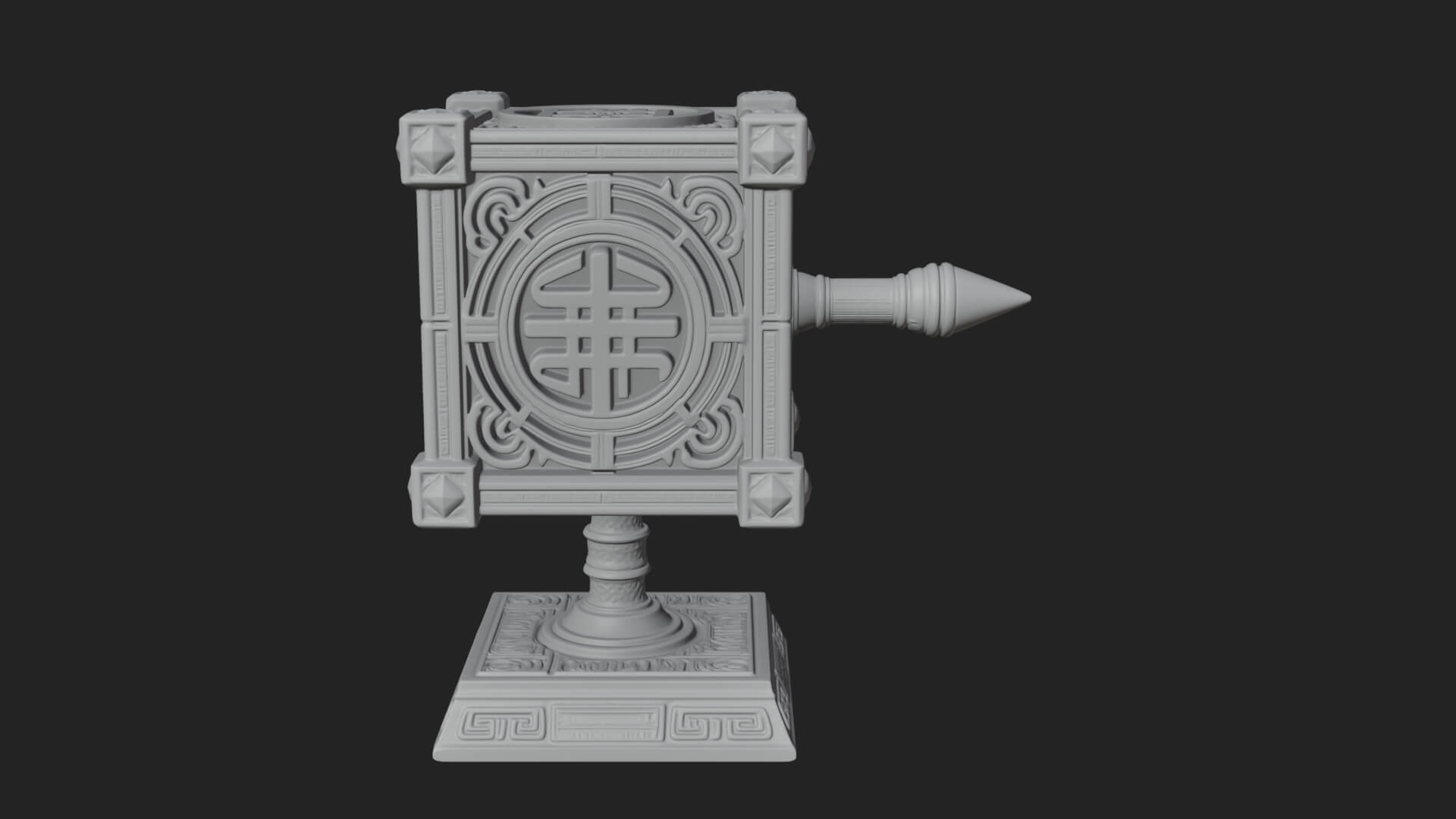 Gilded Prayer Wheel Model Design 1 3D Print Model 3D Model