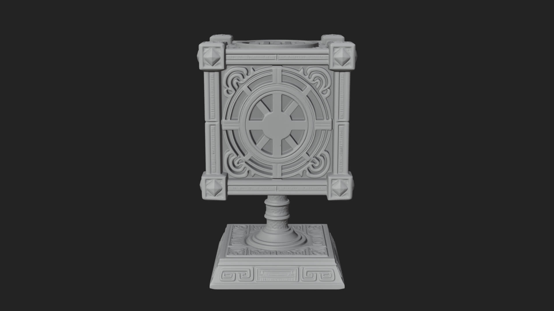 Gilded Prayer Wheel Model Design 1 3D Print Model 3D Model