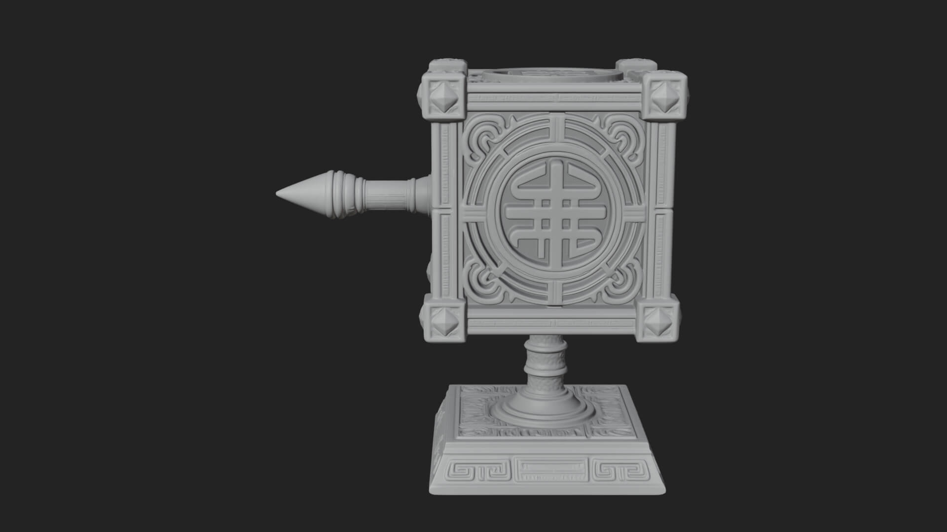 Gilded Prayer Wheel Model Design 1 3D Print Model 3D Model
