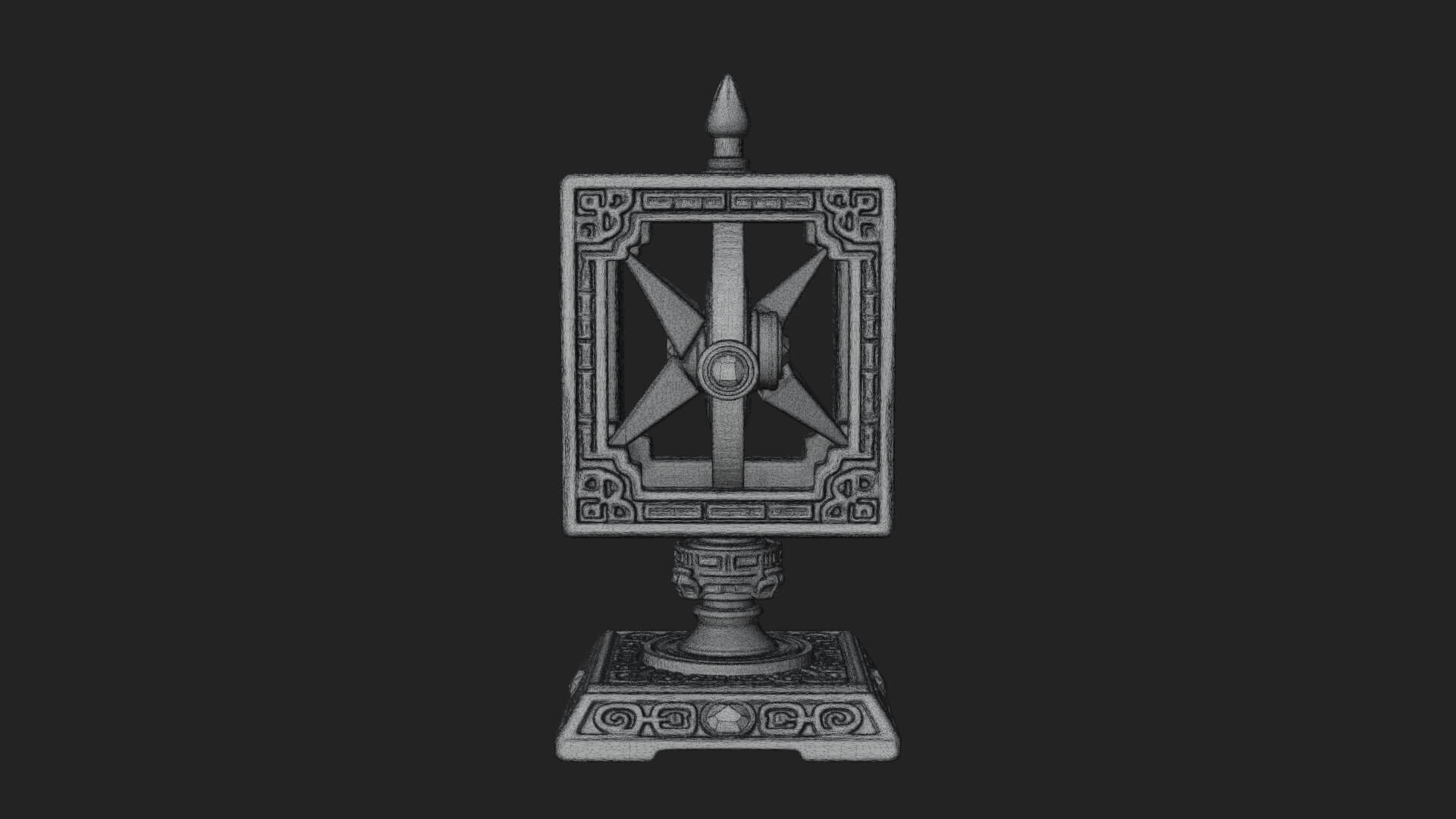 Gilded Prayer Wheel Model Design 2 3D Print Model 3D Model