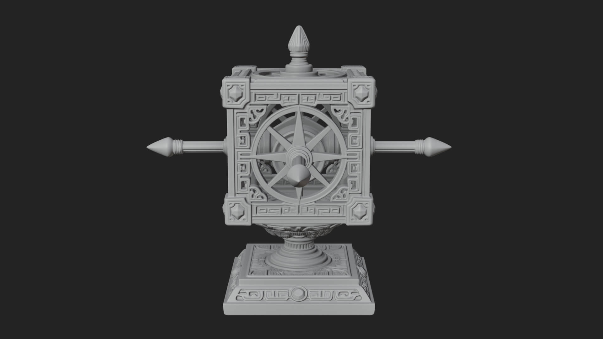 Gilded Prayer Wheel Model Design 3 3D Print Model 3D Model