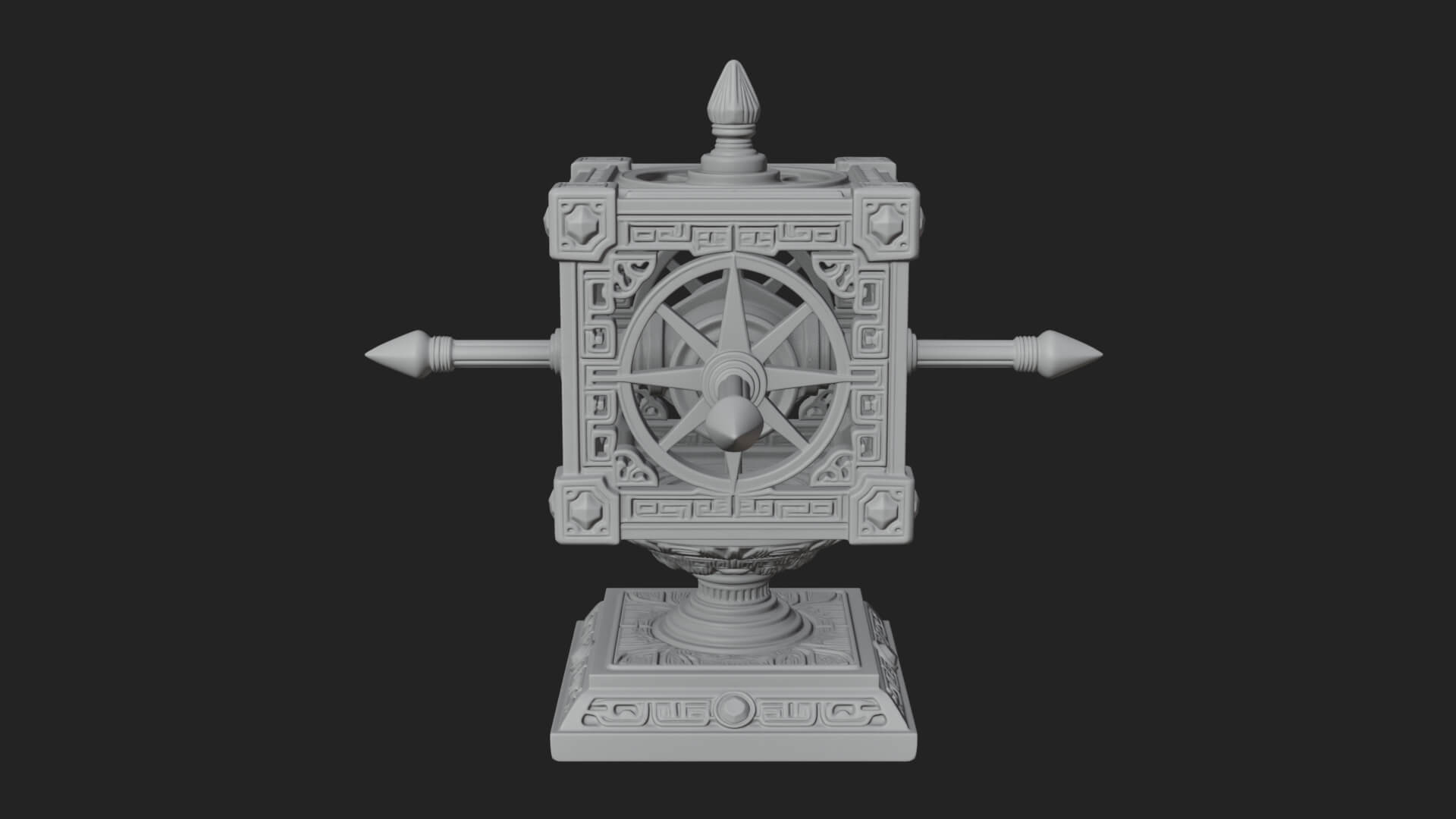 Gilded Prayer Wheel Model Design 3 3D Print Model 3D Model