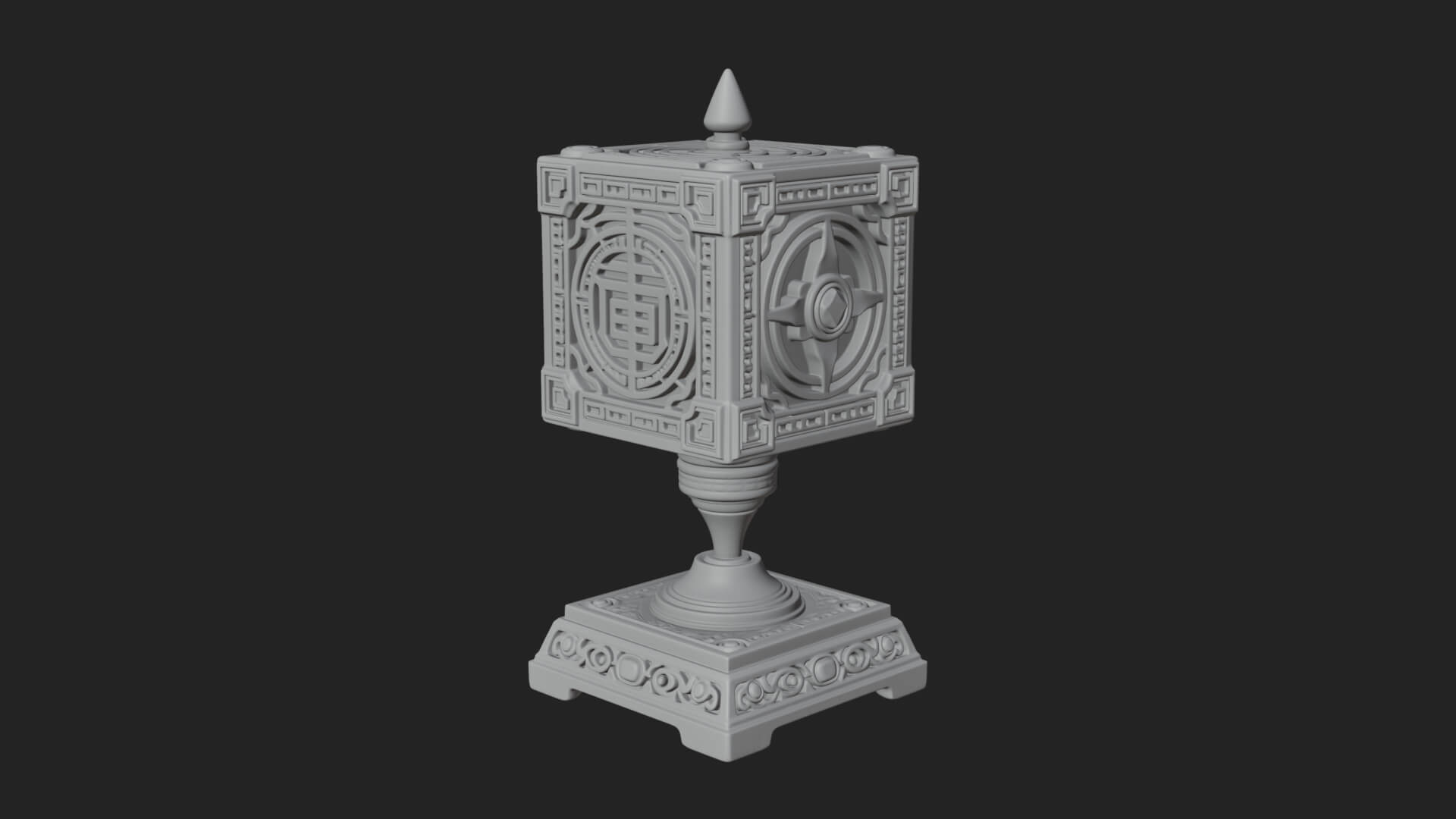 Gilded Prayer Wheel Model Design 4 3D Print Model 3D Model