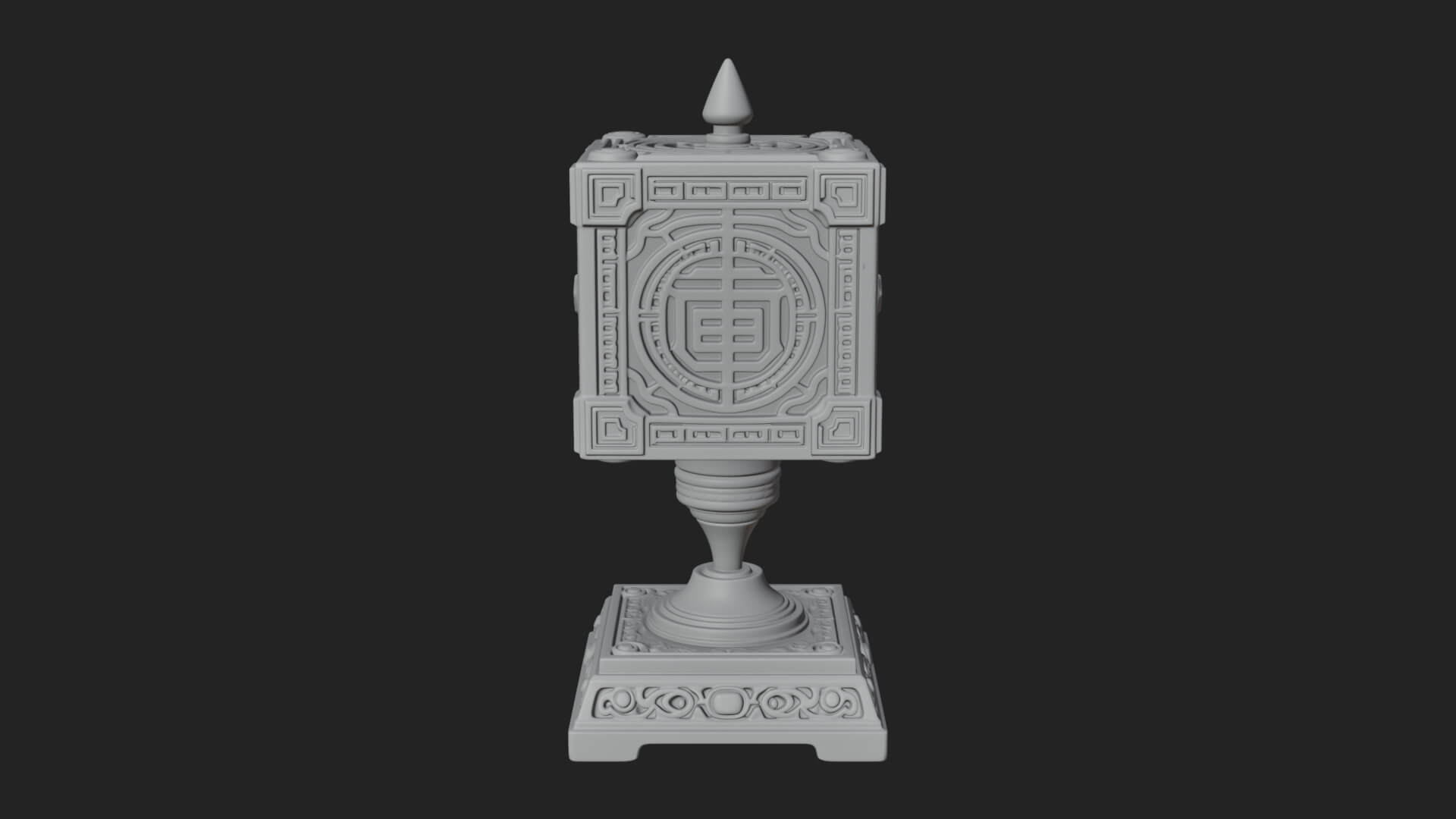Gilded Prayer Wheel Model Design 4 3D Print Model 3D Model