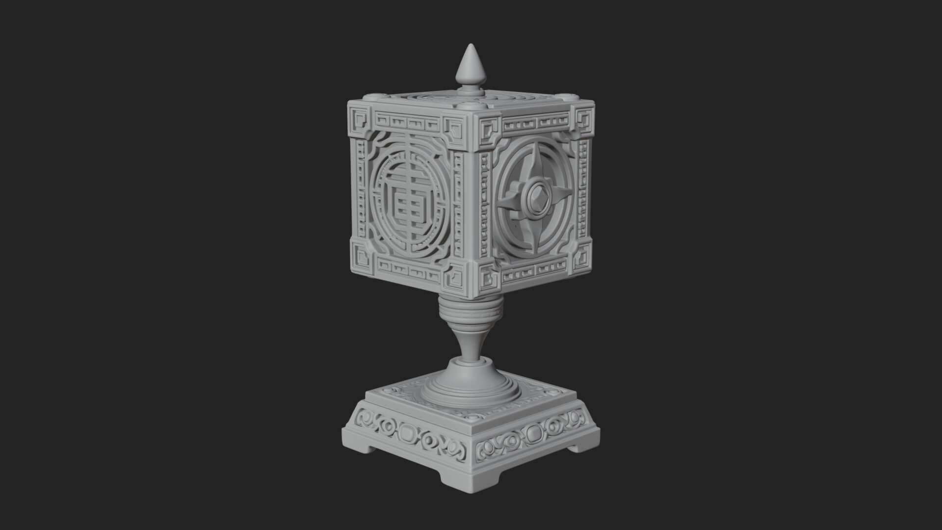 Gilded Prayer Wheel Model Design 4 3D Print Model 3D Model
