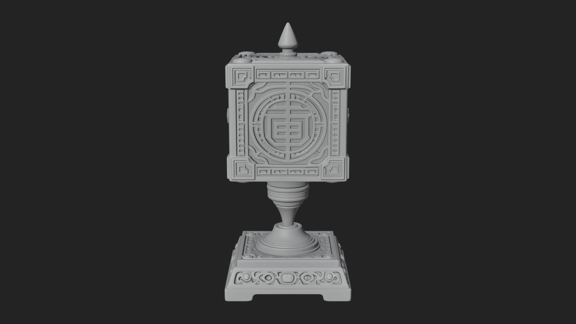 Gilded Prayer Wheel Model Design 4 3D Print Model 3D Model