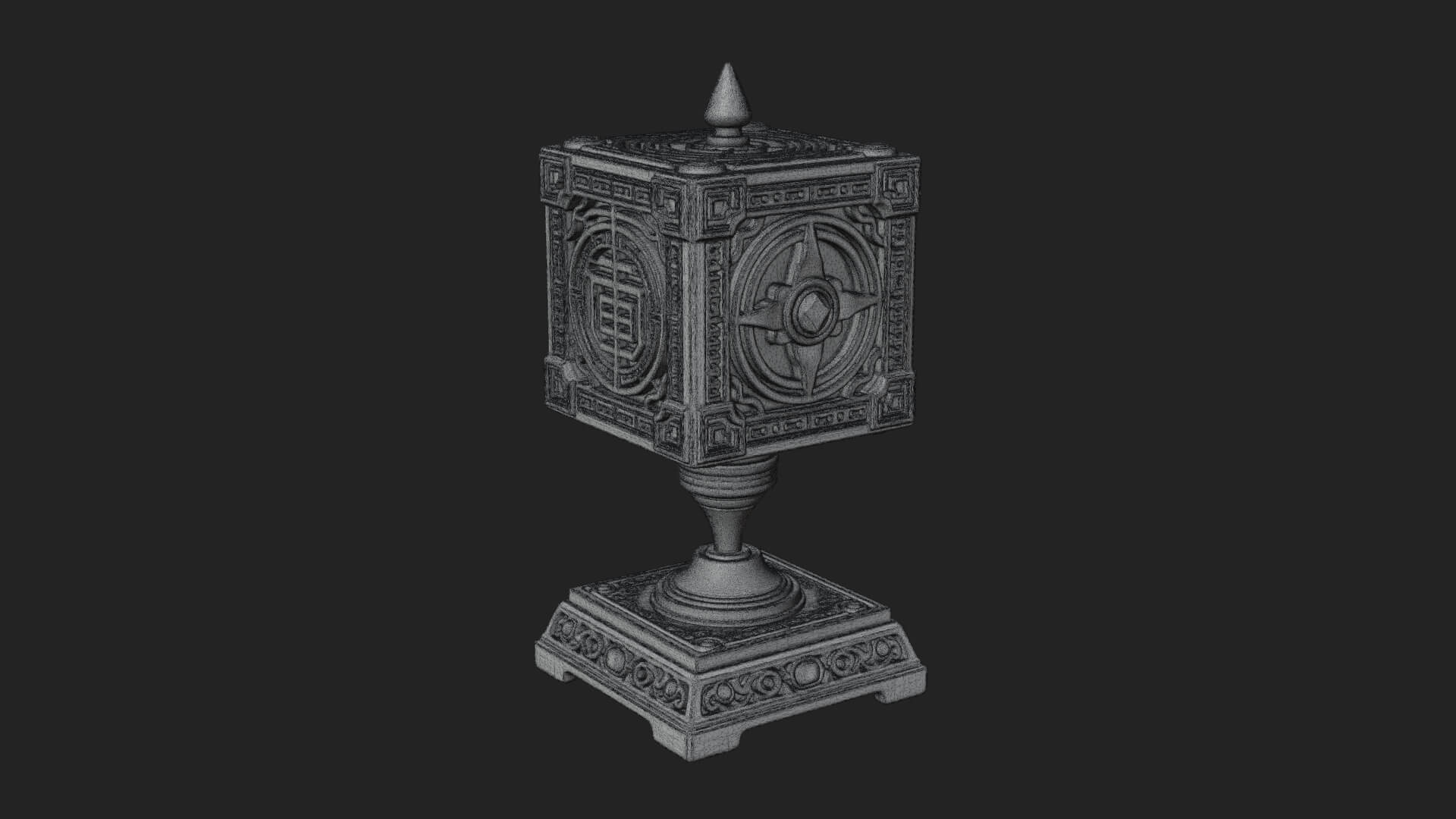 Gilded Prayer Wheel Model Design 4 3D Print Model 3D Model