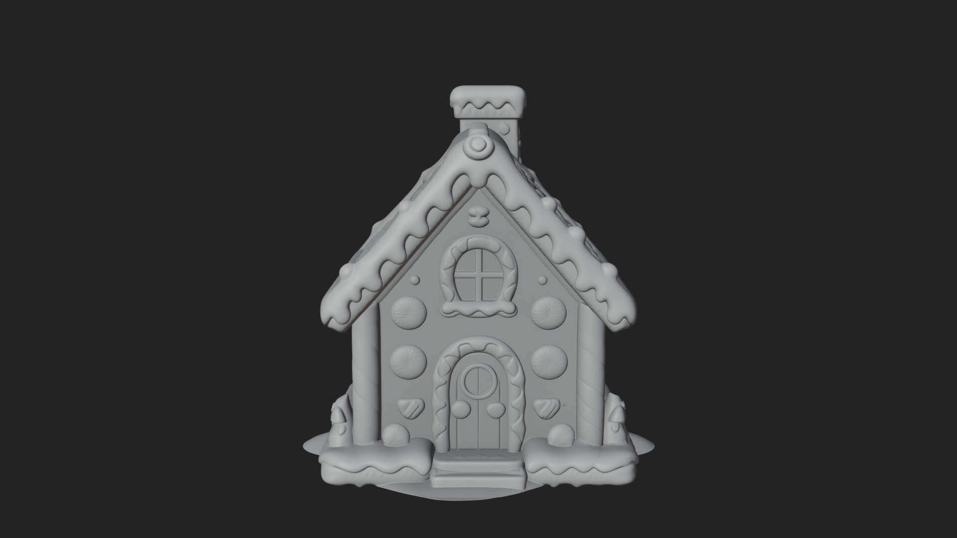 Gingerbread Candy House Design 1 3D Print Model 3D Model