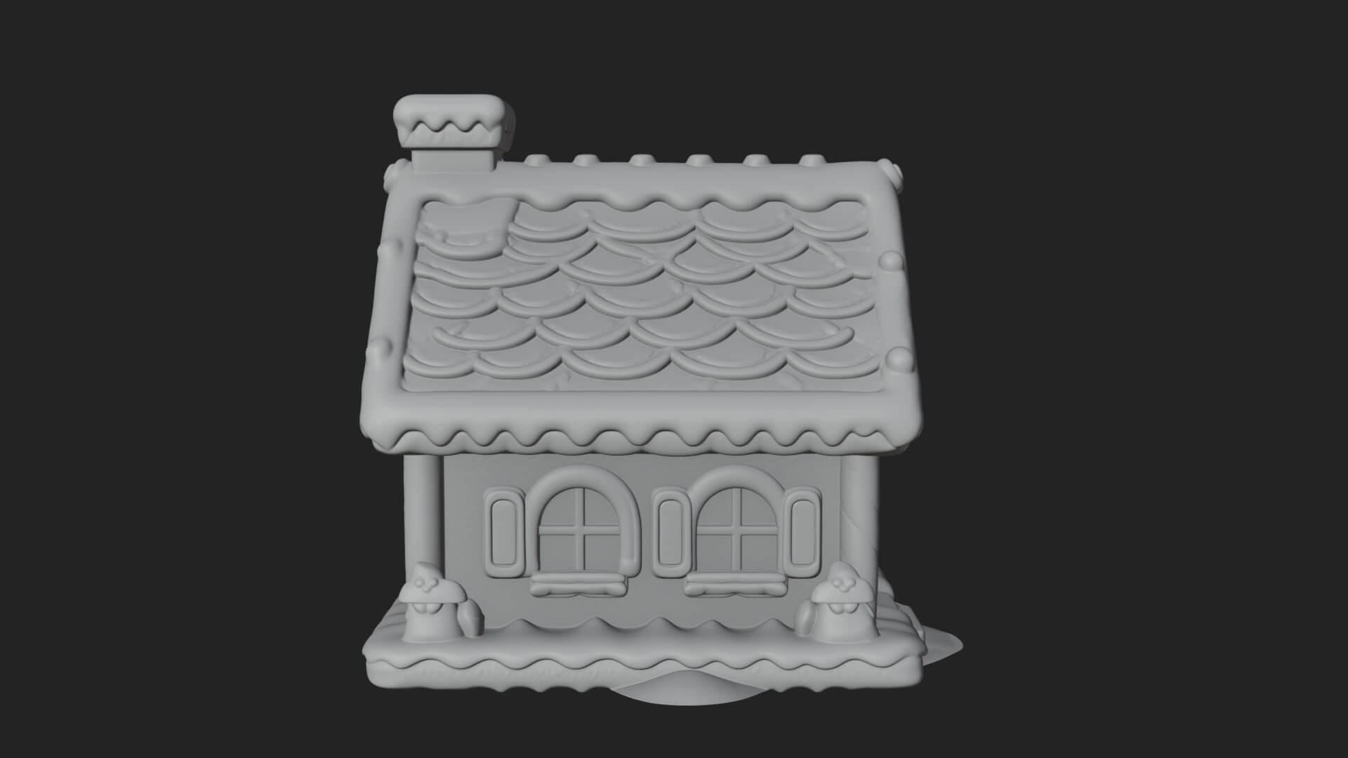 Gingerbread Candy House Design 1 3D Print Model 3D Model