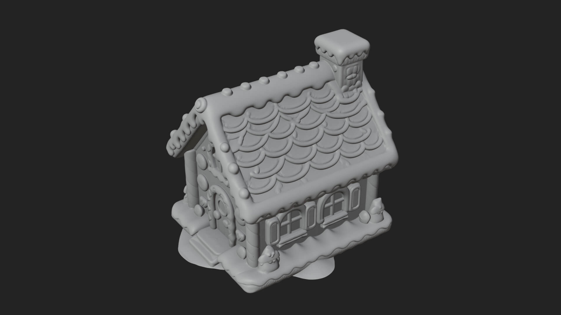 Gingerbread Candy House Design 1 3D Print Model 3D Model