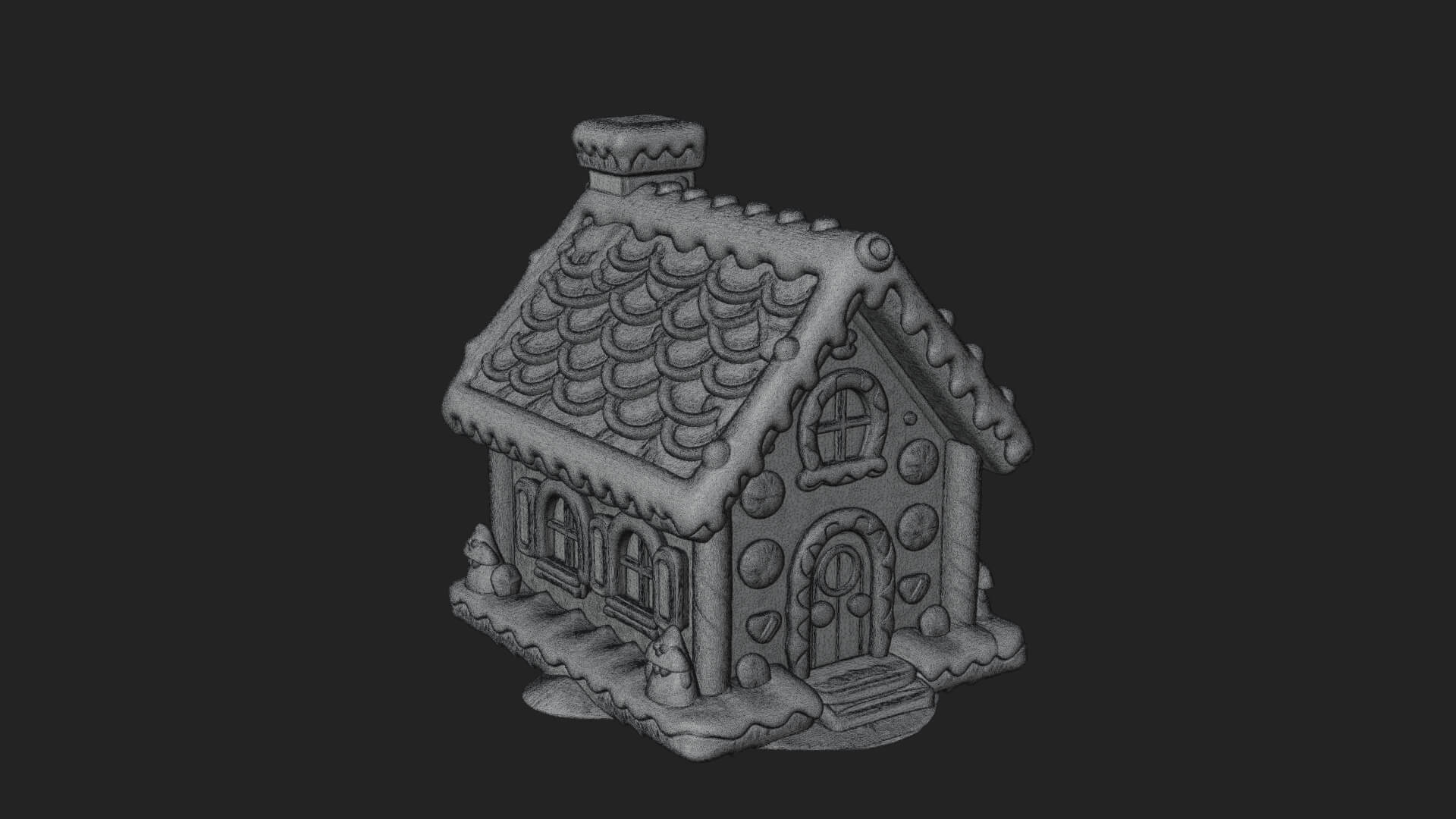 Gingerbread Candy House Design 1 3D Print Model 3D Model