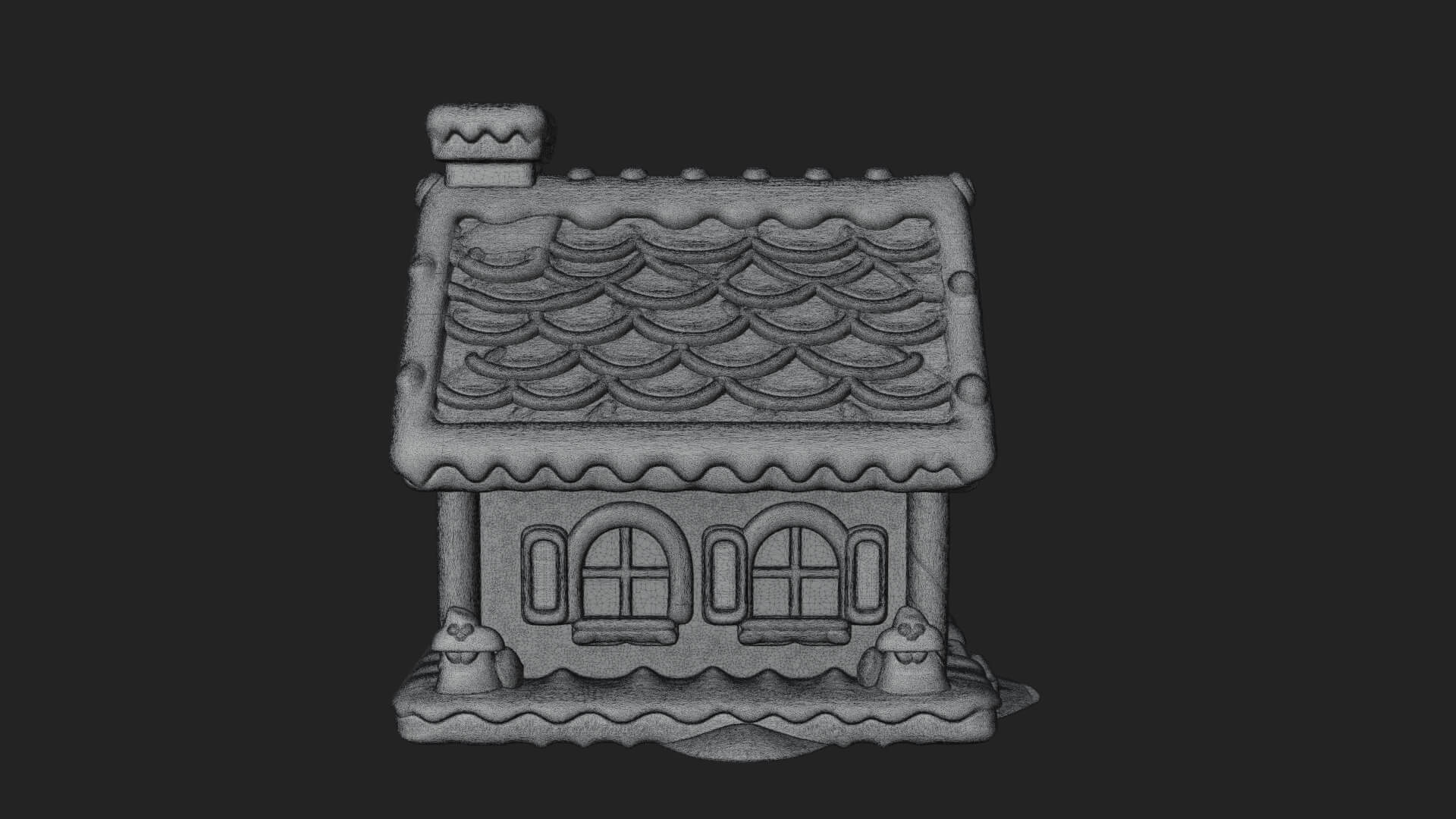 Gingerbread Candy House Design 1 3D Print Model 3D Model