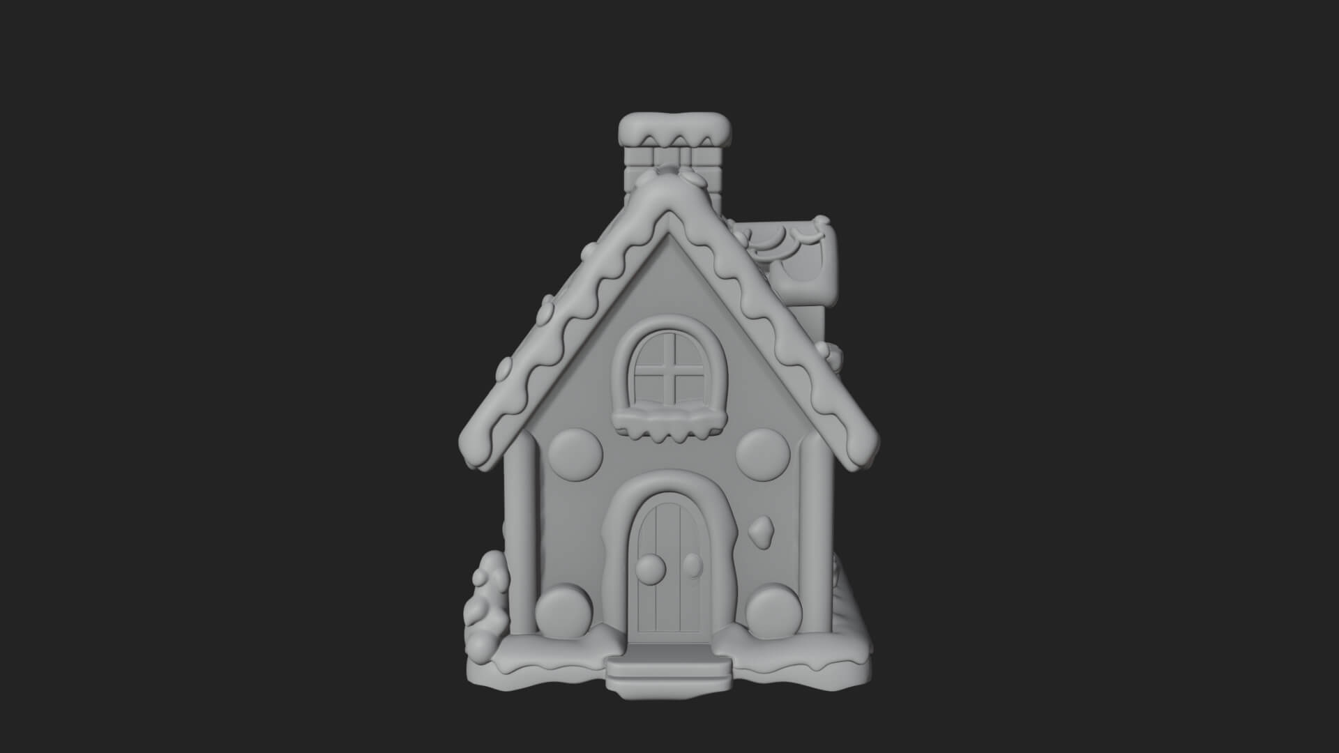 Gingerbread Candy House Design 3 3D Print Model 3D Model