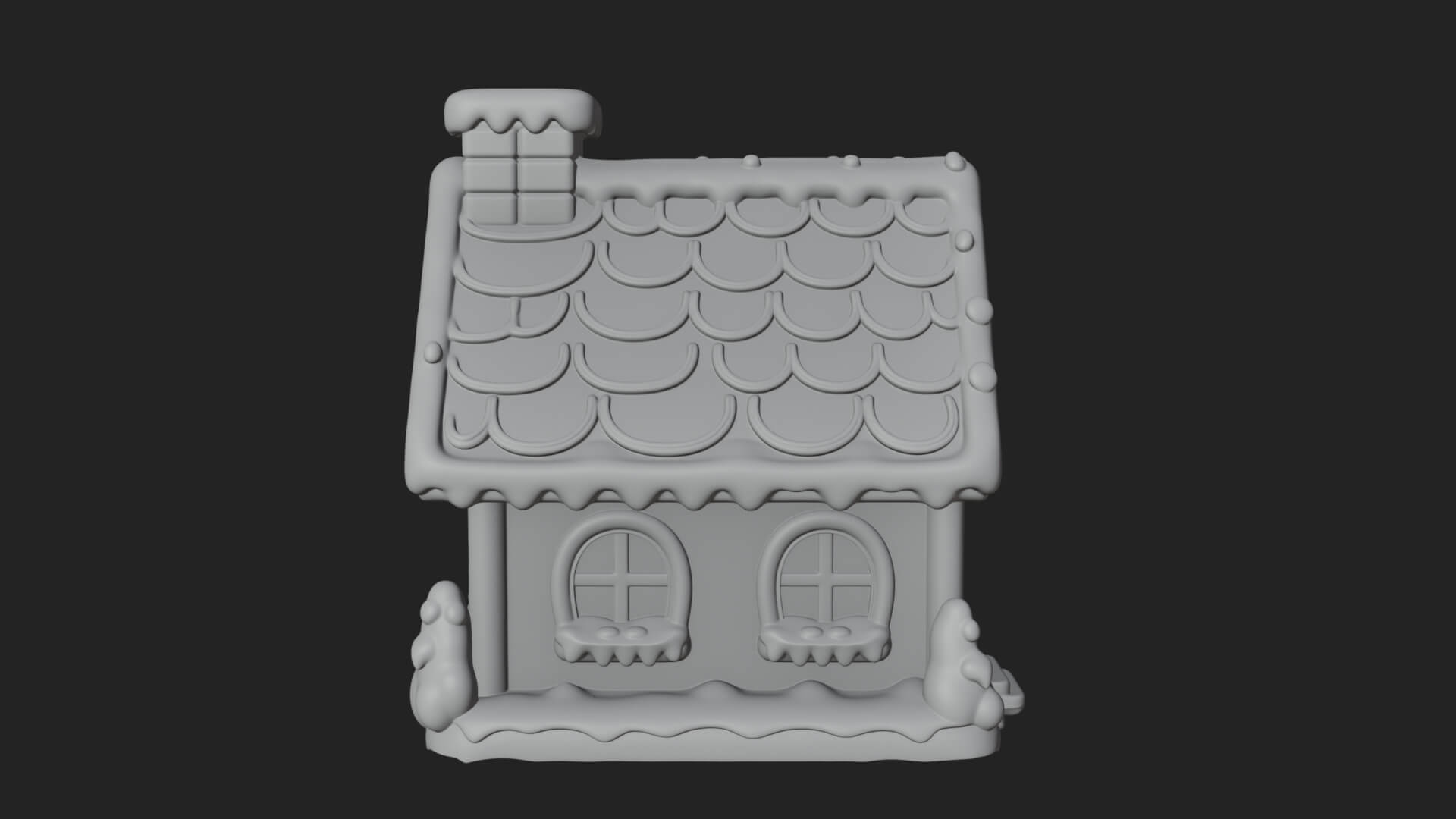 Gingerbread Candy House Design 3 3D Print Model 3D Model
