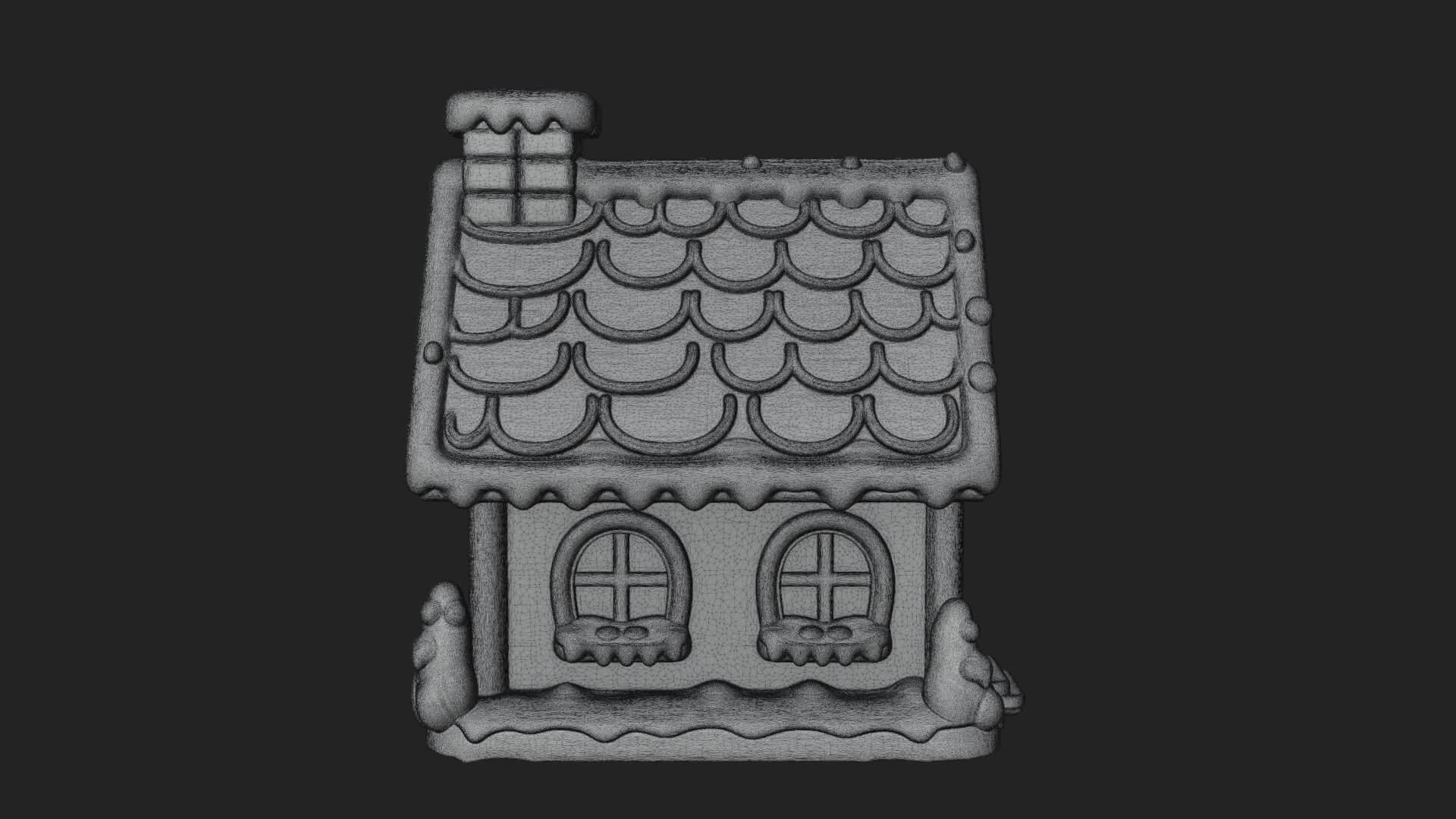 Gingerbread Candy House Design 3 3D Print Model 3D Model