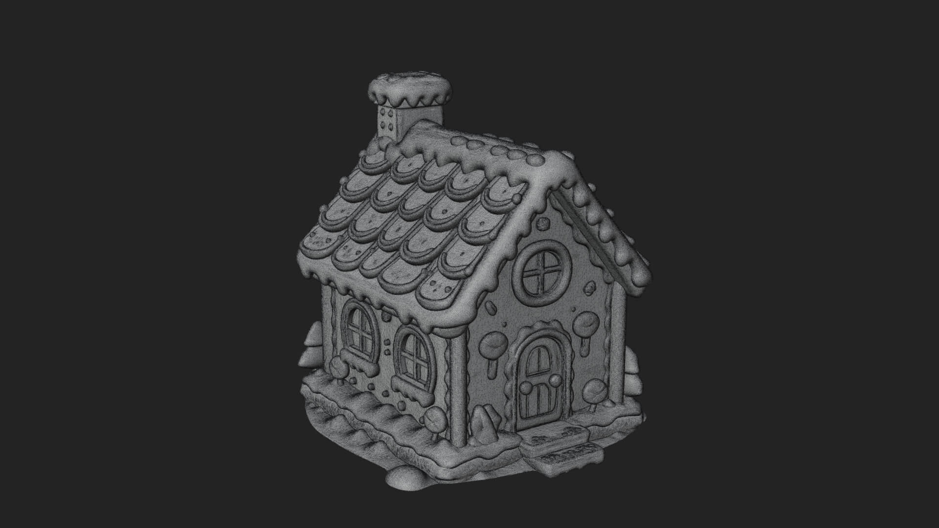 Gingerbread Candy House Design 4 3D Print Model 3D Model