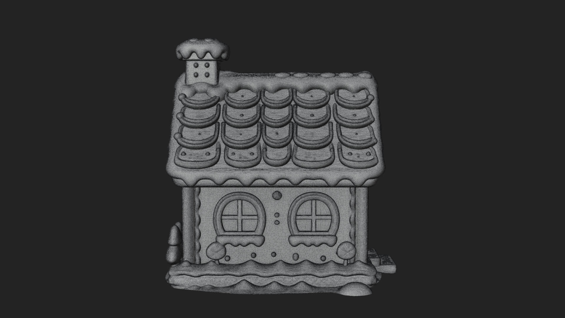 Gingerbread Candy House Design 4 3D Print Model 3D Model