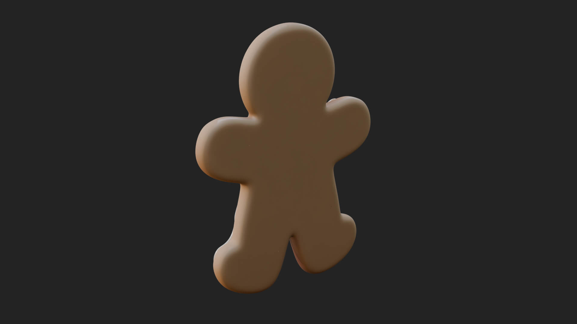 Gingerbread Man Cookie Ornament Design 1 3D Print Model 3D Model