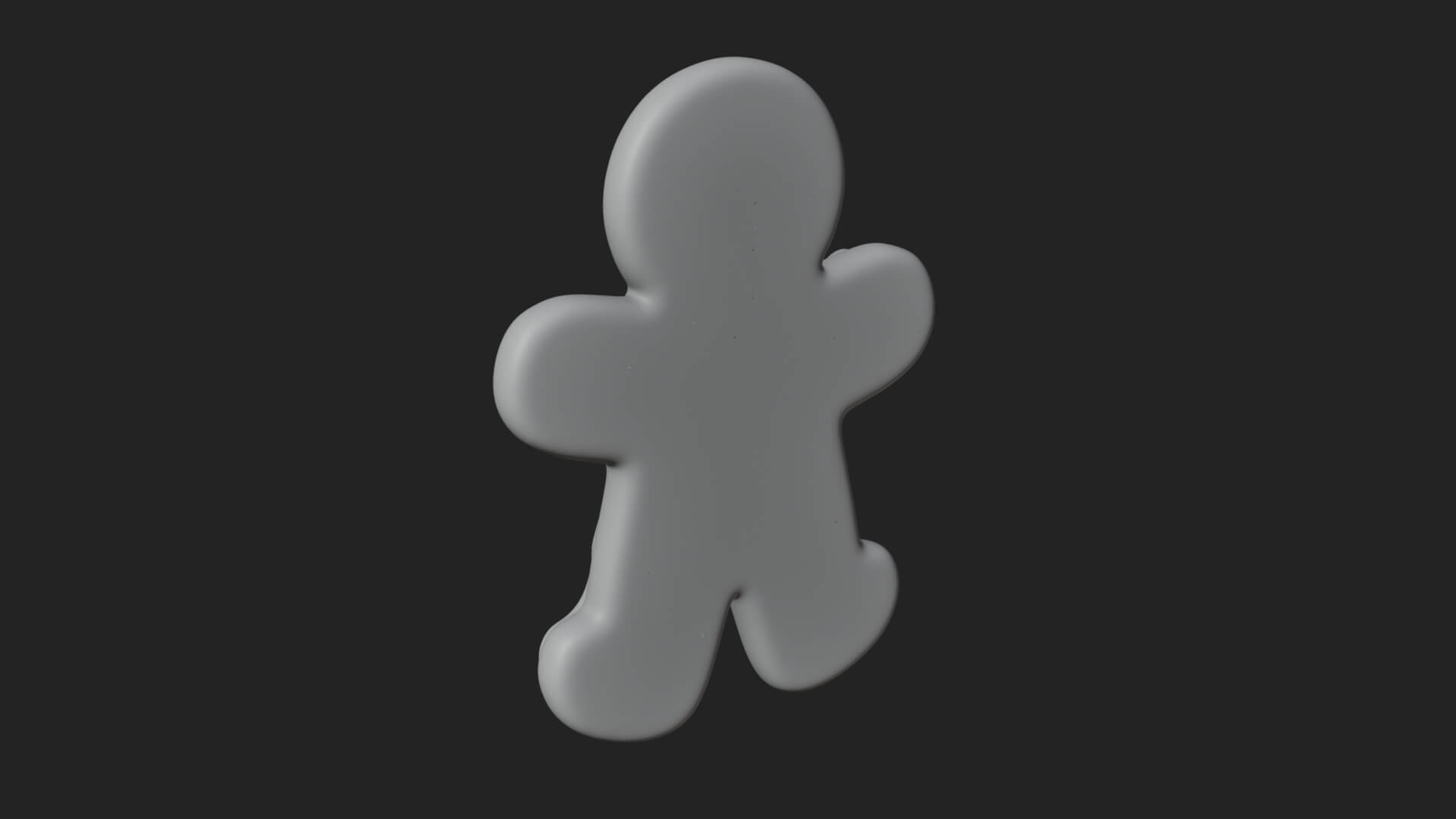 Gingerbread Man Cookie Ornament Design 1 3D Print Model 3D Model