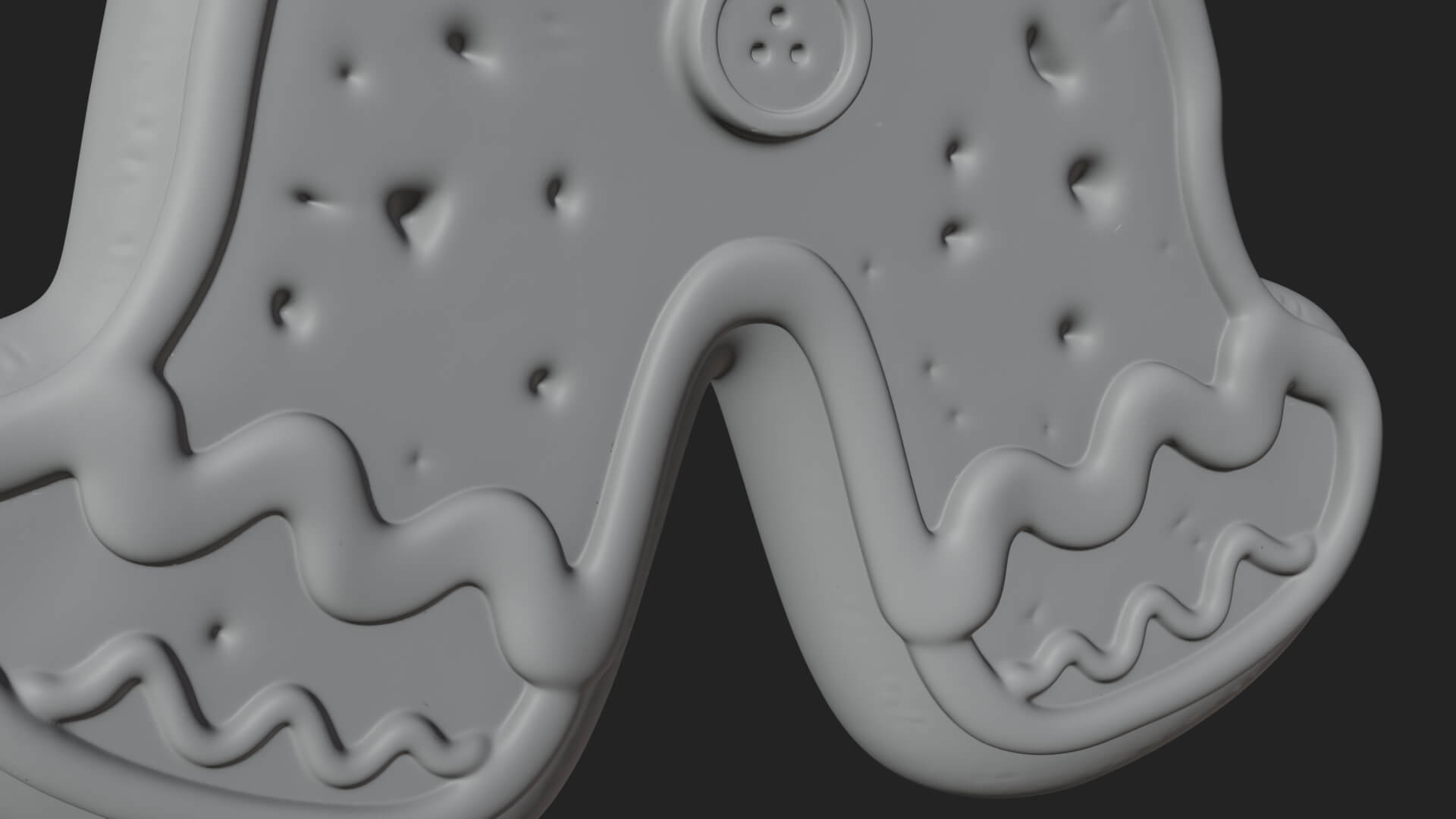 Gingerbread Man Cookie Ornament Design 1 3D Print Model 3D Model