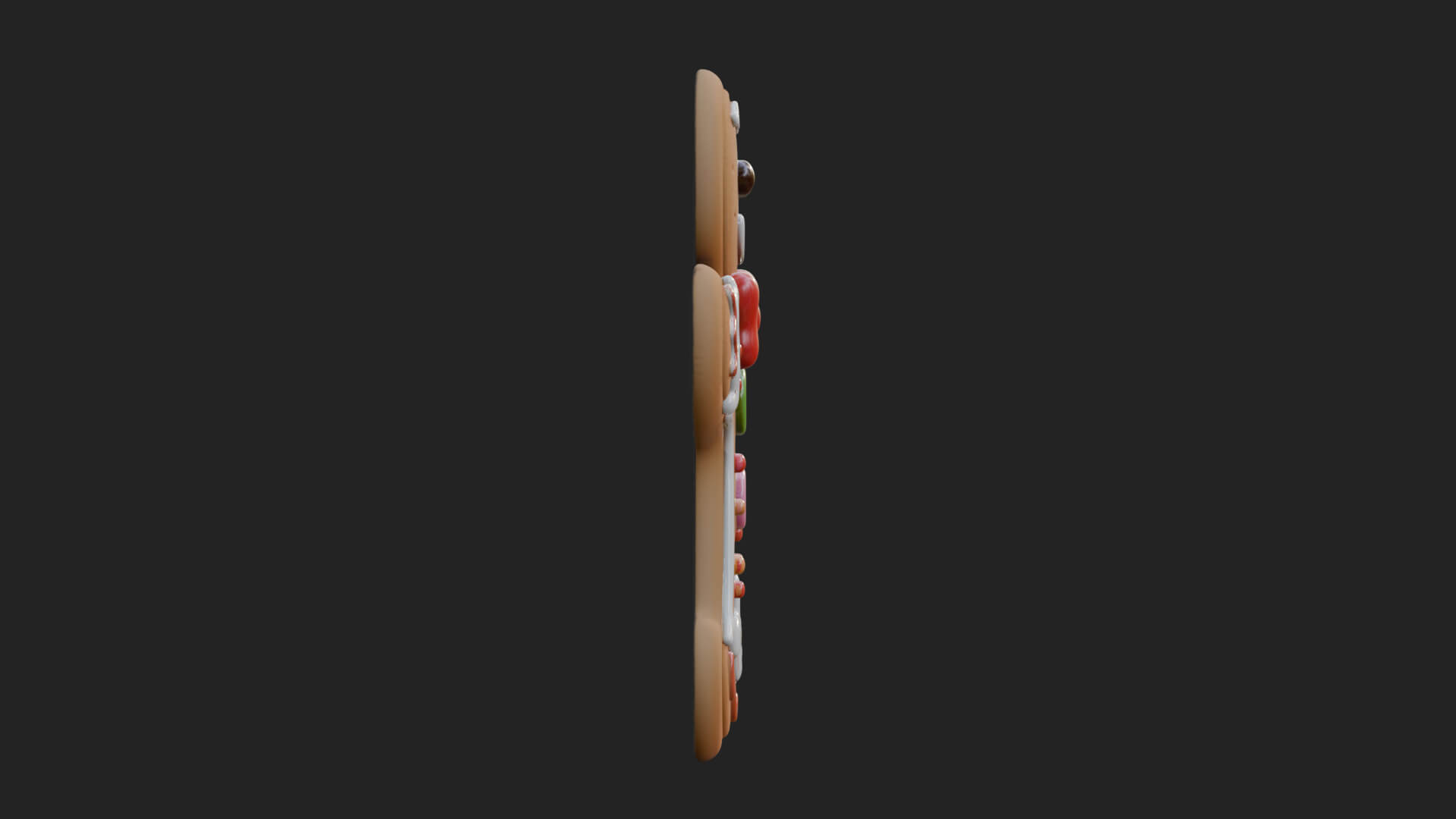 Gingerbread Man Cookie Ornament Design 2 3D Print Model 3D Model