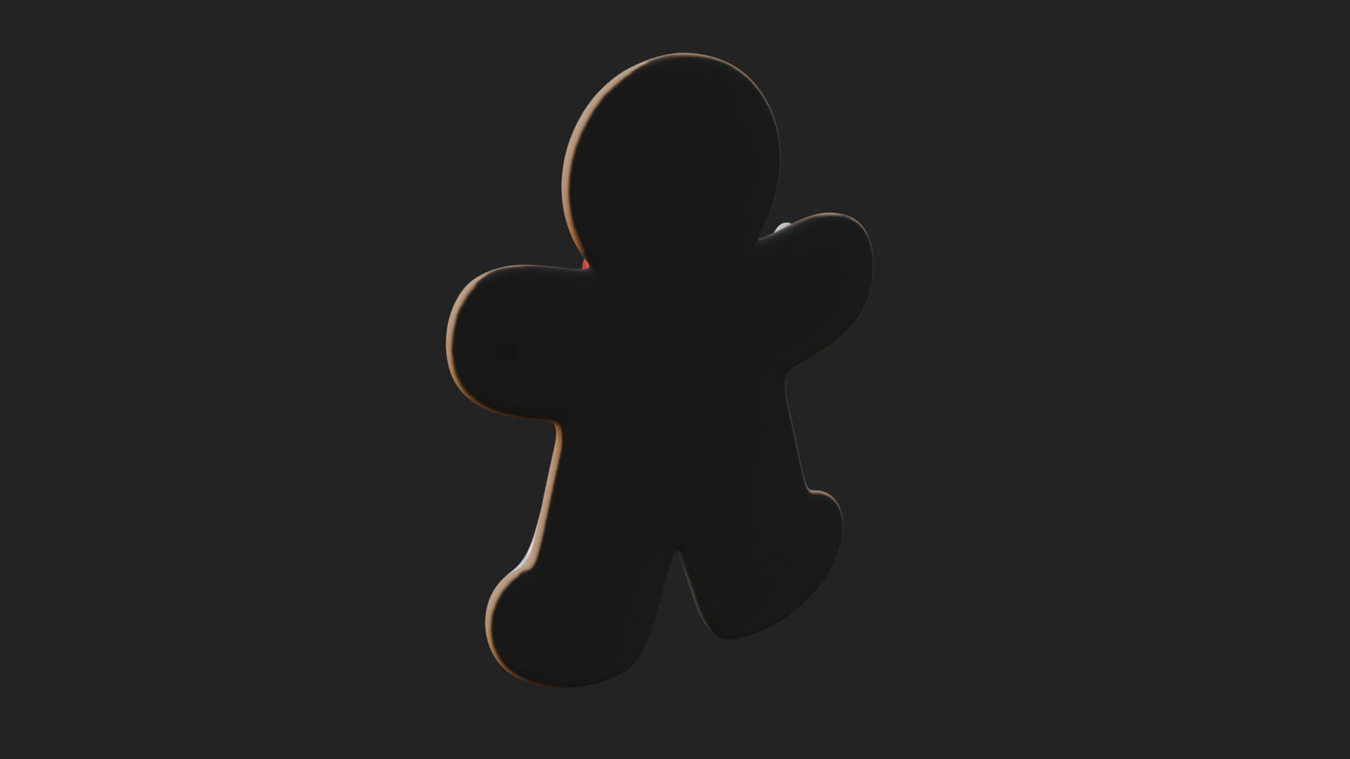 Gingerbread Man Cookie Ornament Design 2 3D Print Model 3D Model