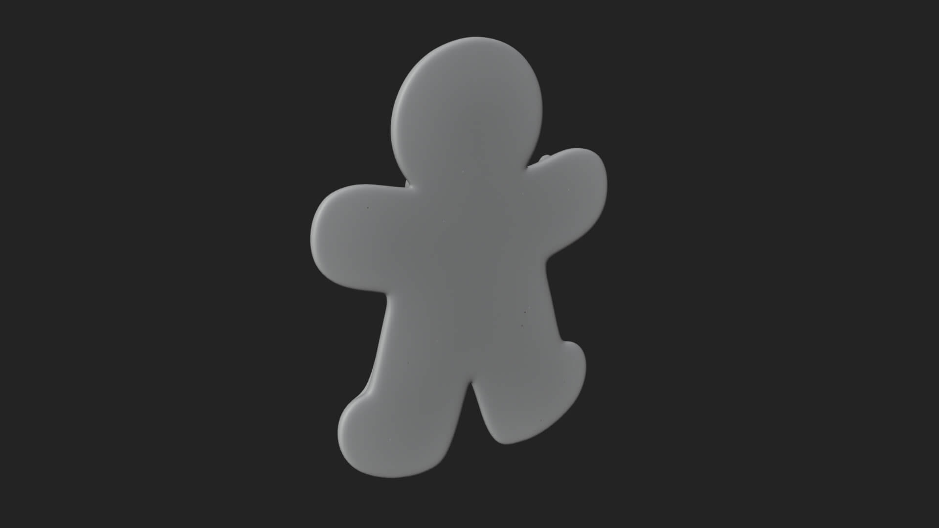 Gingerbread Man Cookie Ornament Design 2 3D Print Model 3D Model