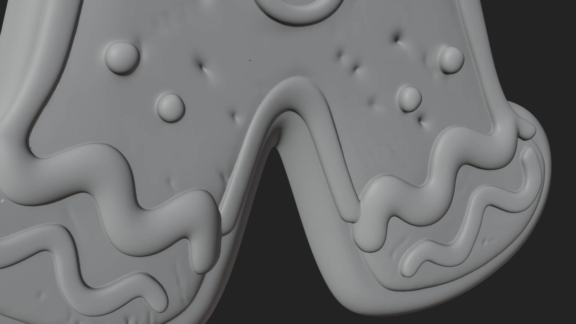 Gingerbread Man Cookie Ornament Design 2 3D Print Model 3D Model