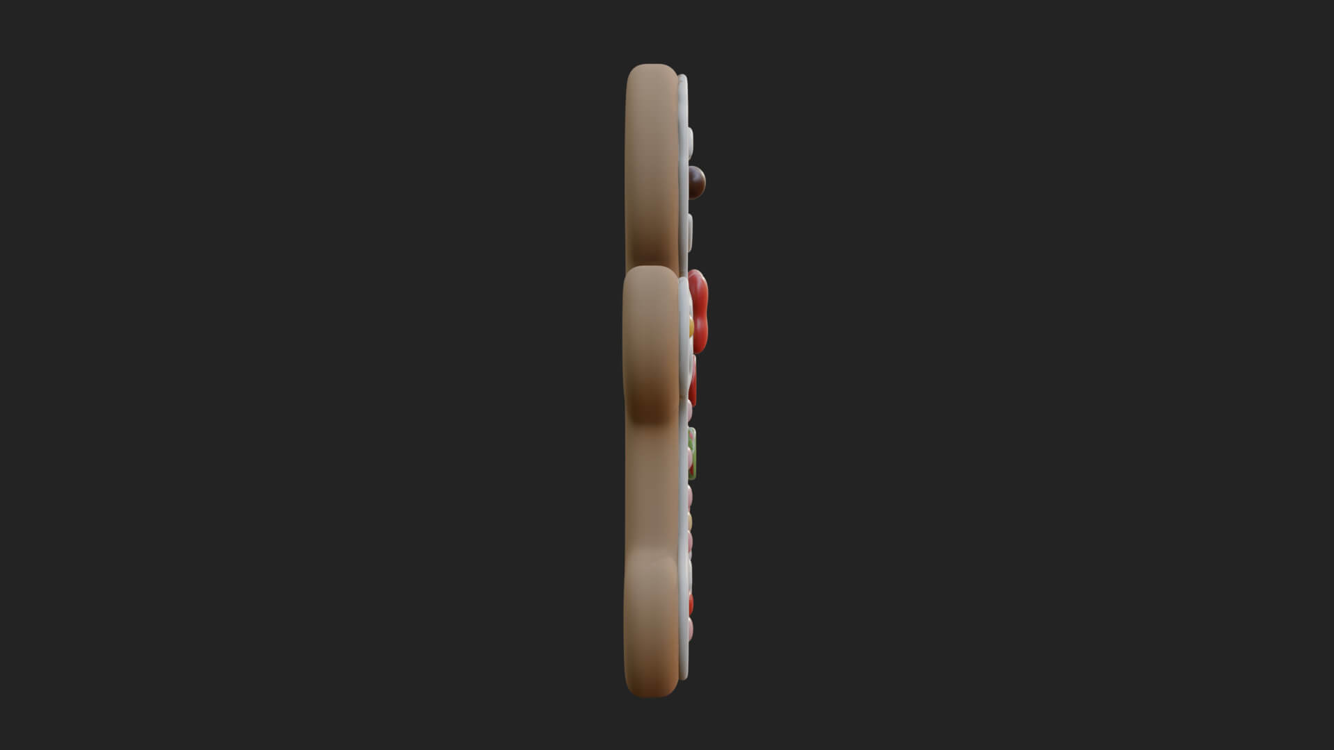 Gingerbread Man Cookie Ornament Design 3 3d Print Model 3D Model