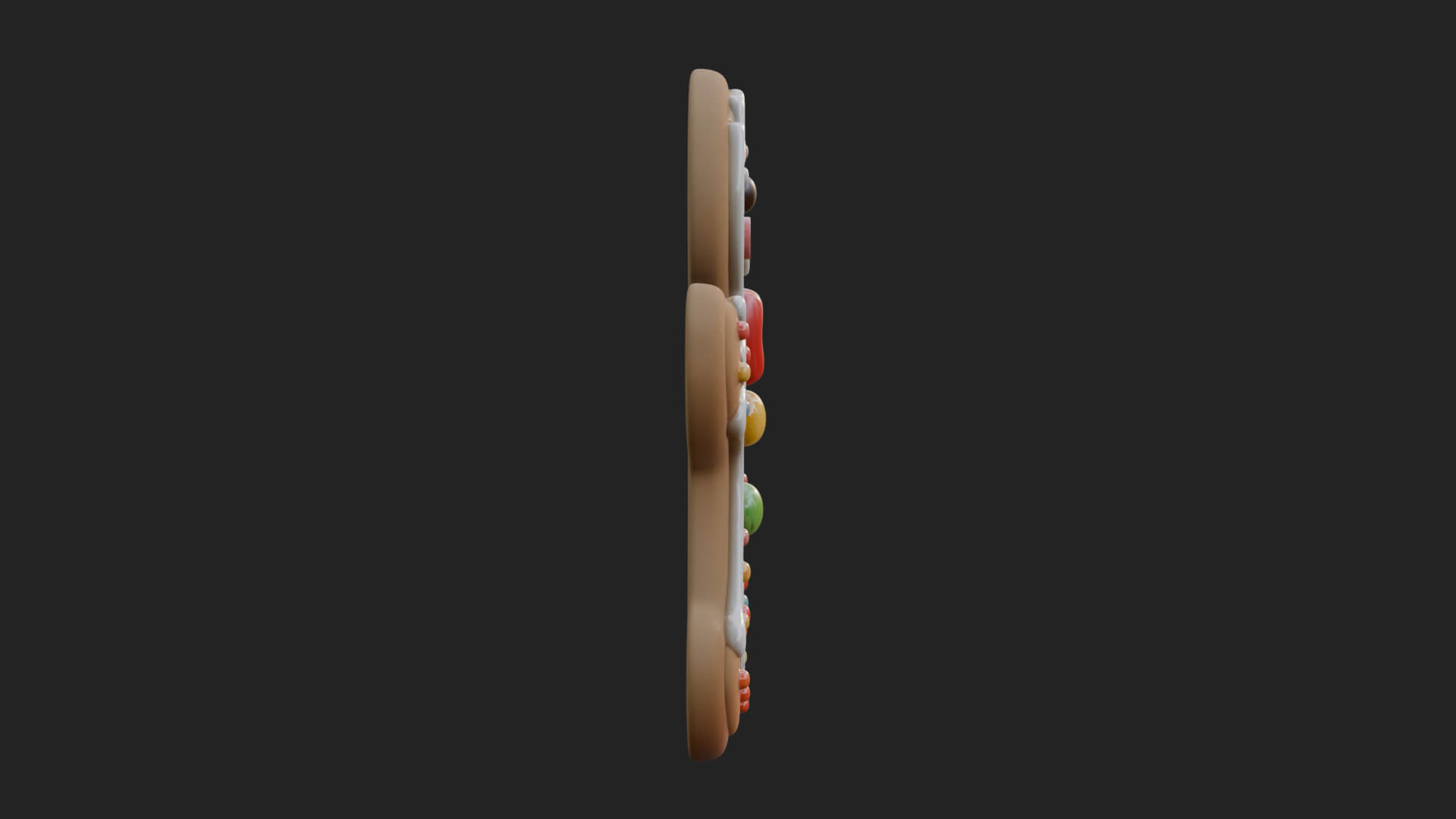 Gingerbread Man Cookie Ornament Design 4 3D Print Model 3D Model