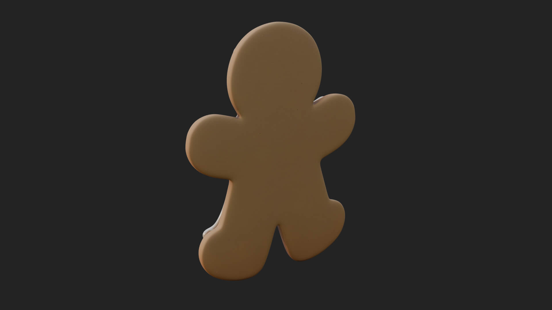 Gingerbread Man Cookie Ornament Design 4 3D Print Model 3D Model