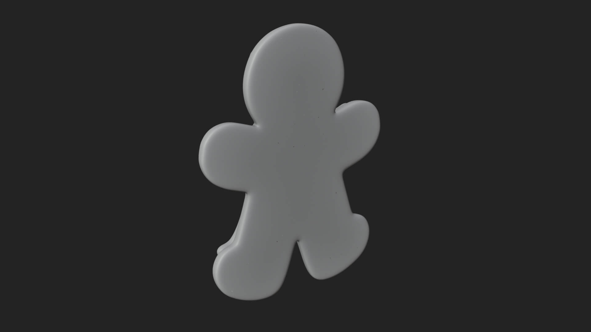 Gingerbread Man Cookie Ornament Design 4 3D Print Model 3D Model