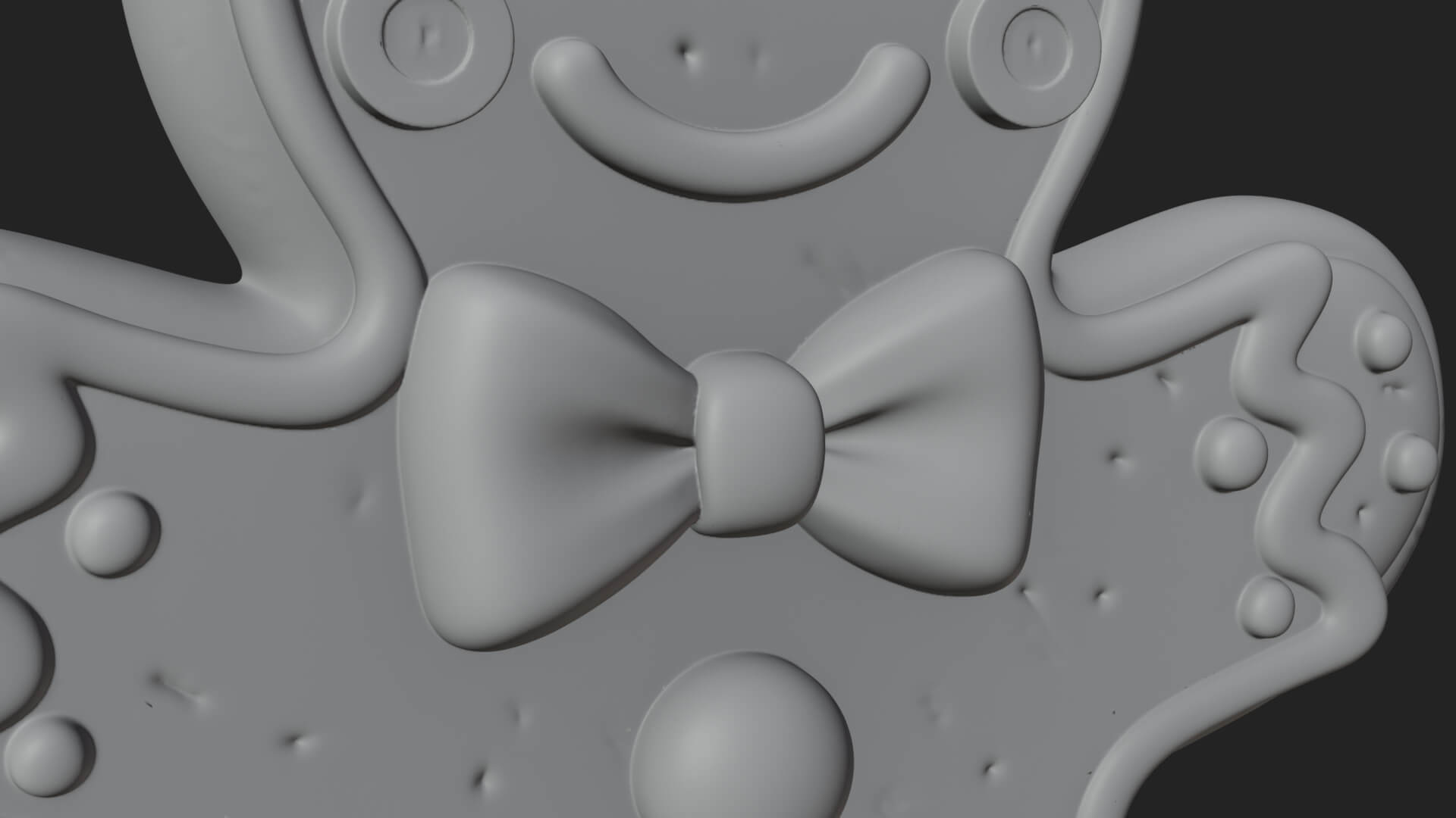 Gingerbread Man Cookie Ornament Design 4 3D Print Model 3D Model