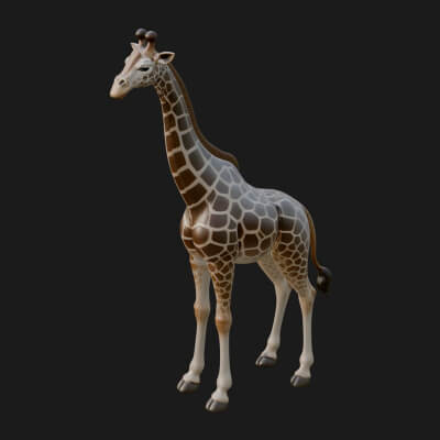 Giraffe Statue Design 1 3D Print Model