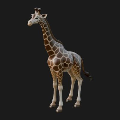 Giraffe Statue Design 2 3D Print Model