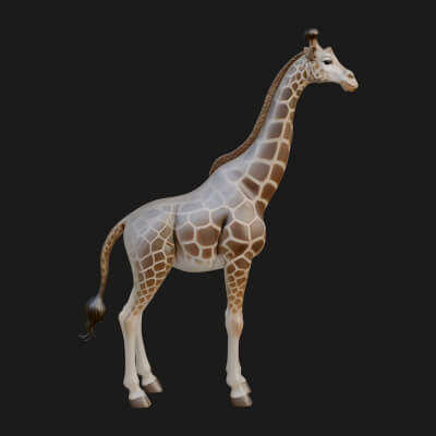 Giraffe Statue Design 3 3D Print Model