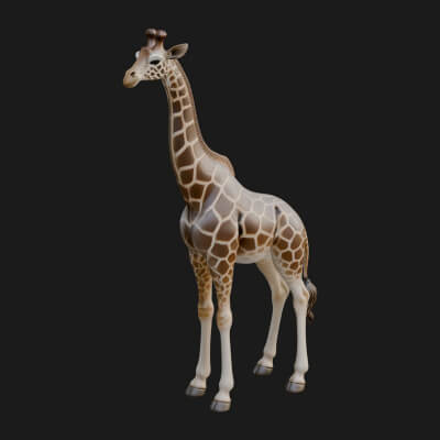 Giraffe Statue Design 4 3D Print Model