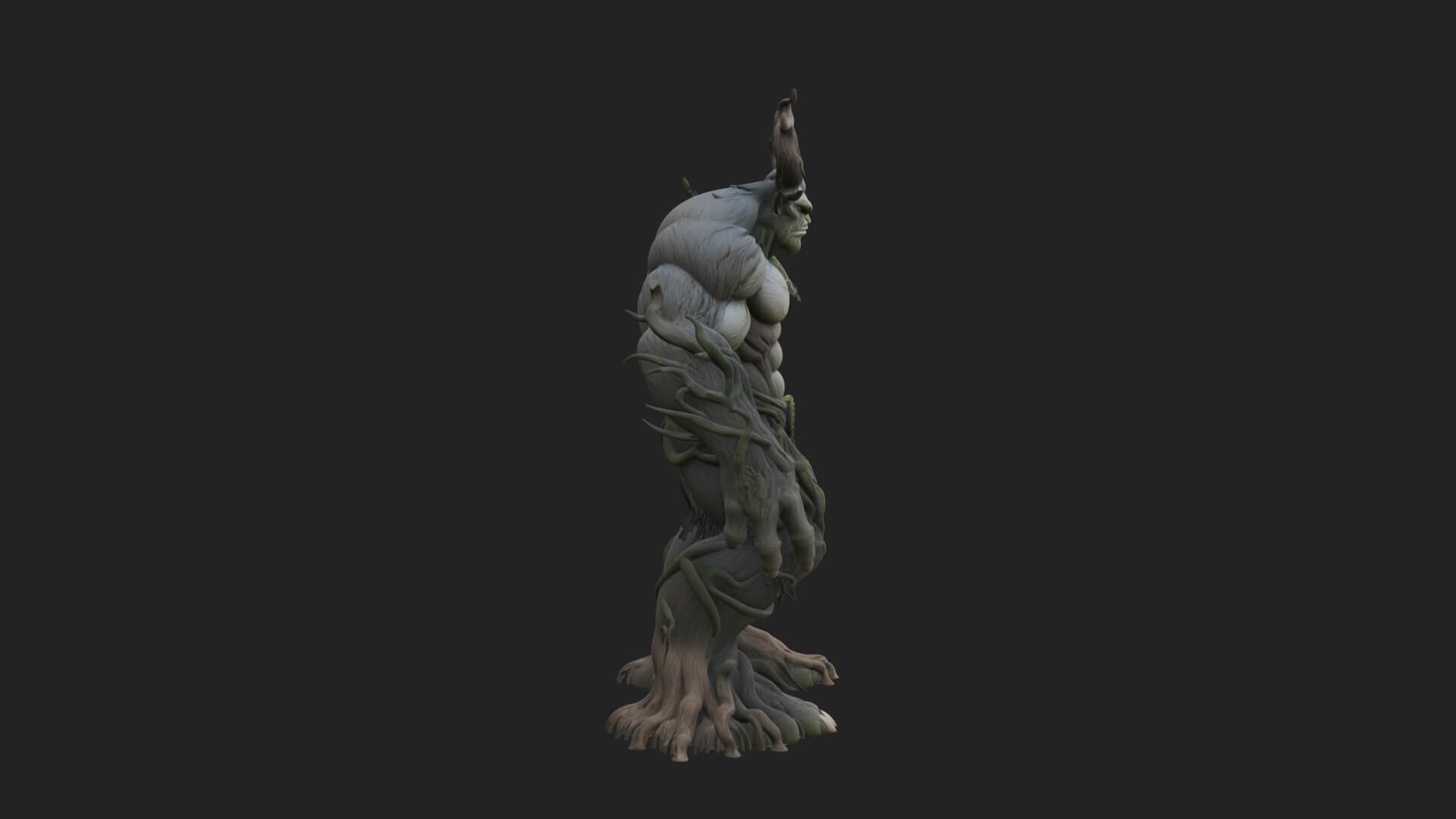Gnarled Tree Creature Statue Design 5 3D Print Model 3D Model