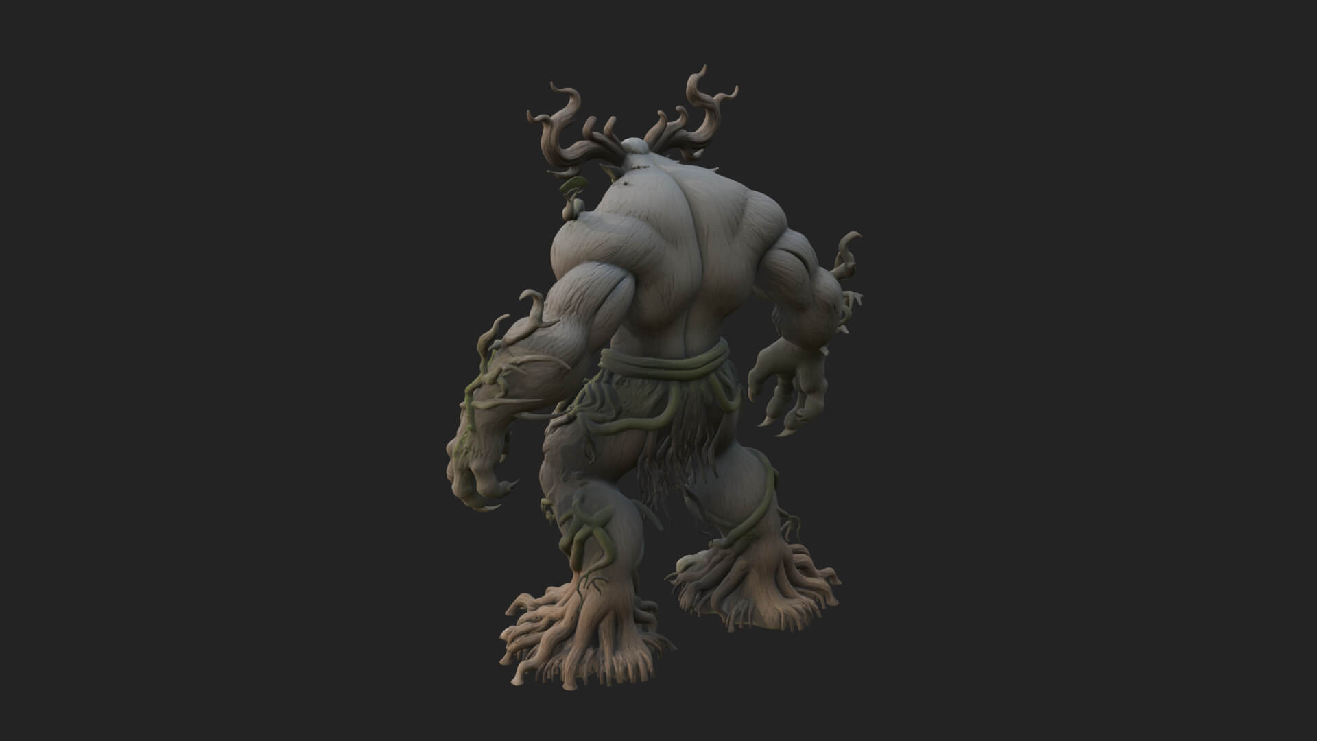 Gnarled Tree Creature Statue Design 5 3D Print Model 3D Model