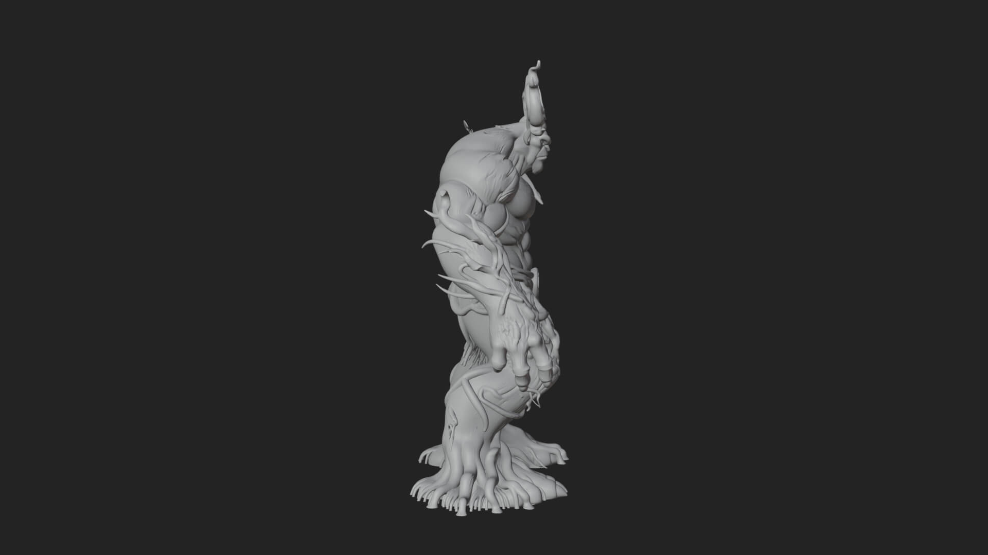 Gnarled Tree Creature Statue Design 5 3D Print Model 3D Model
