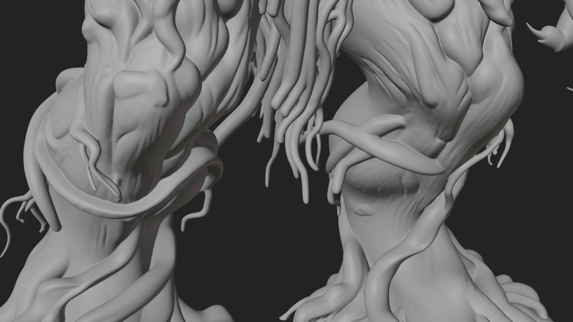 Gnarled Tree Creature Statue Design 5 3D Print Model 3D Model