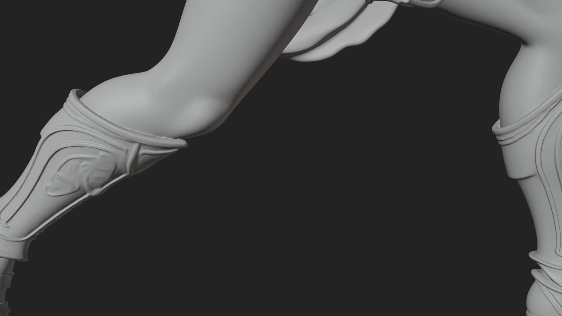 Goddess With Spear and Shield Statue Design 5 3D Print Model 3D Model