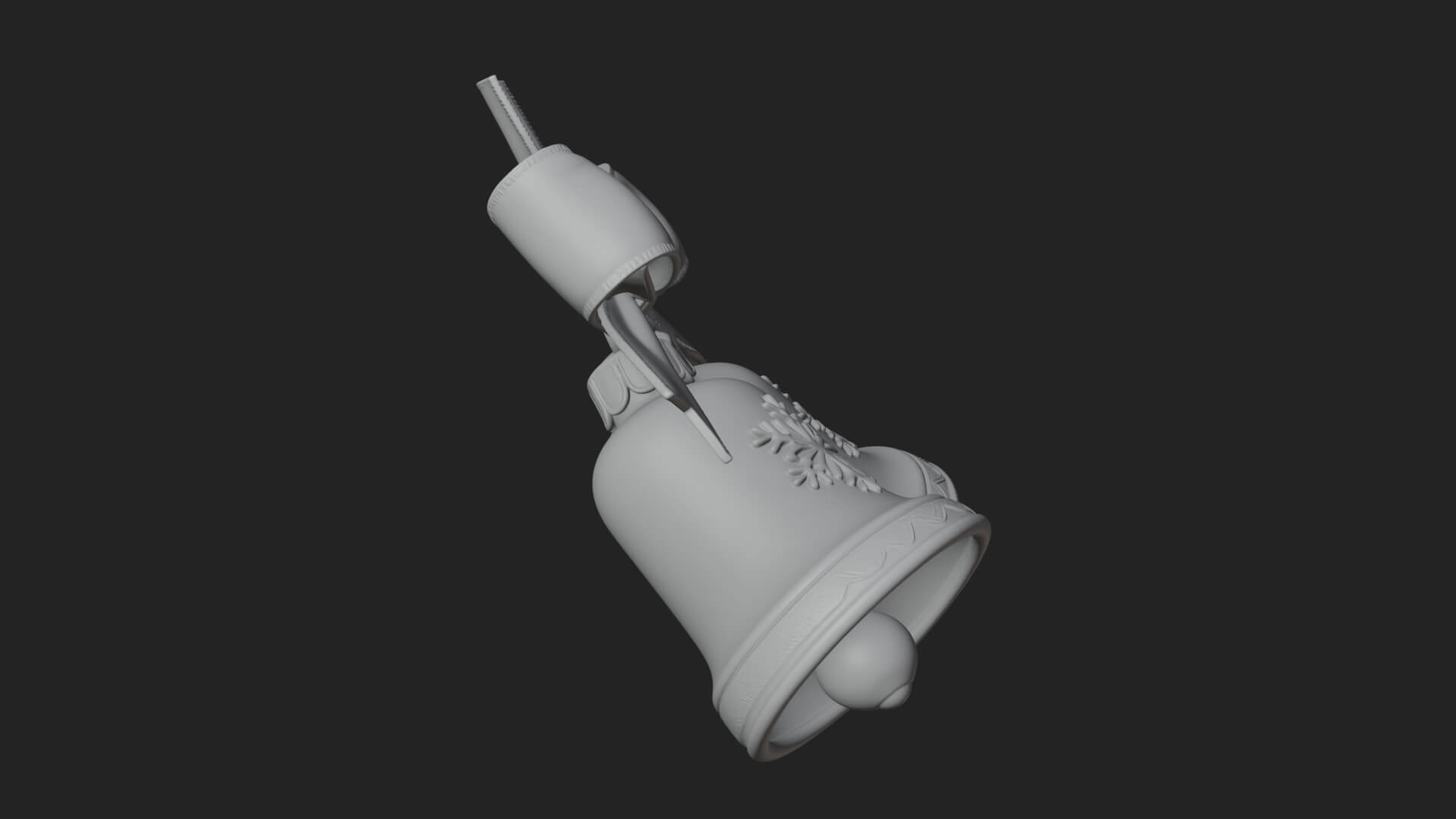 Golden Christmas Bells Ornament Design 4 3D Print Model 3D Model