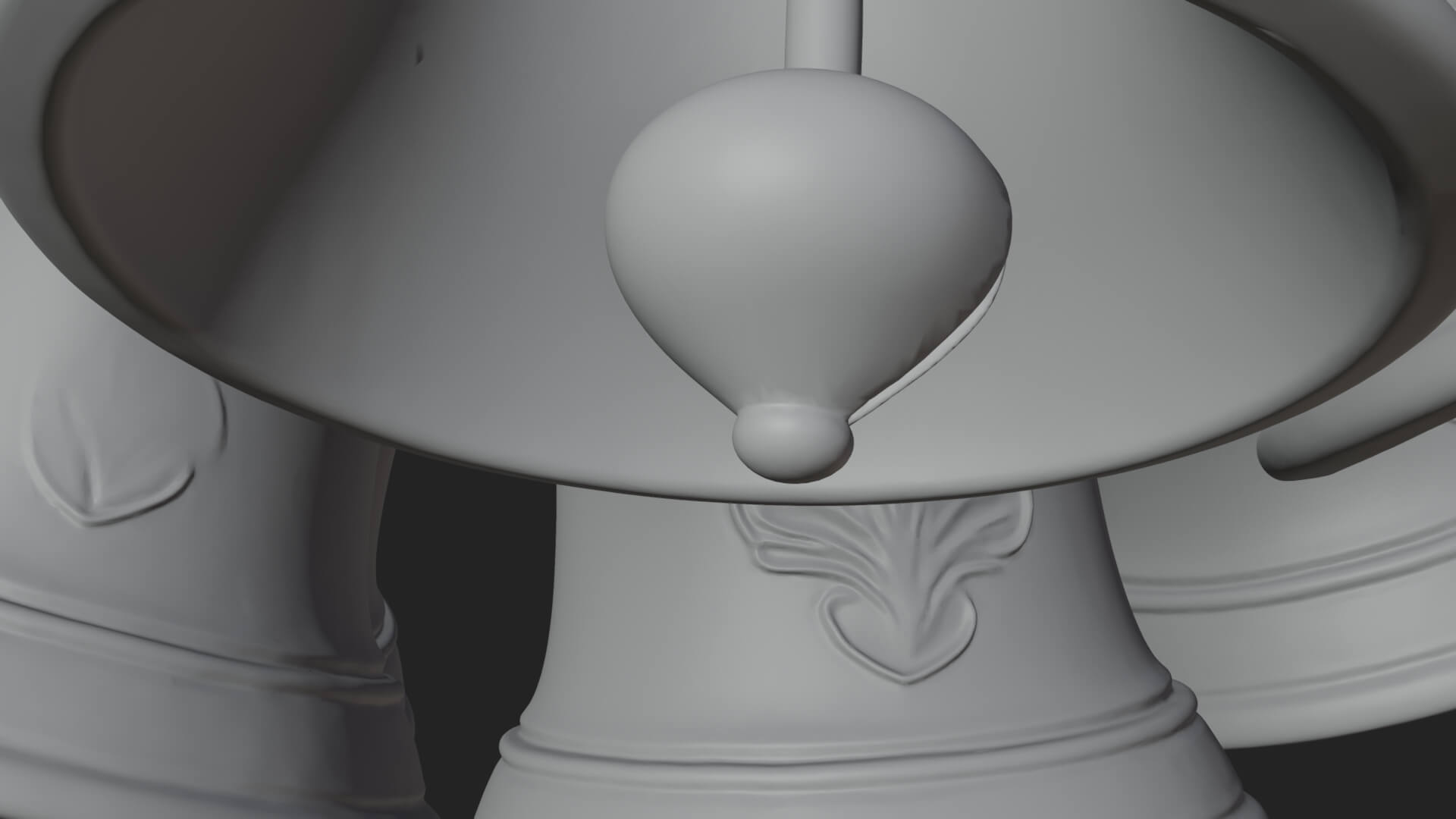 Golden Christmas Bells Ornament Design 7 3D Print Model 3D Model