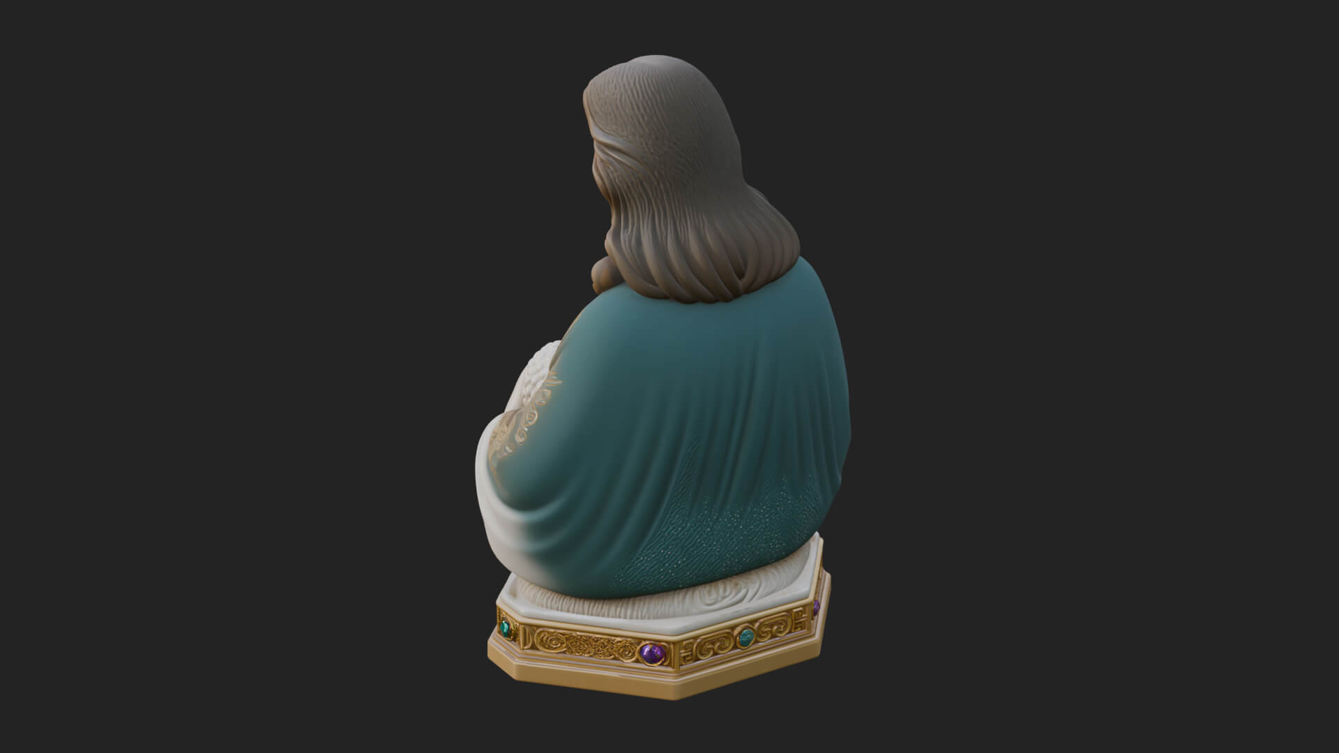 Good Shepherd Lamb Bust Statue Design 1 3D Print Model 3D Model