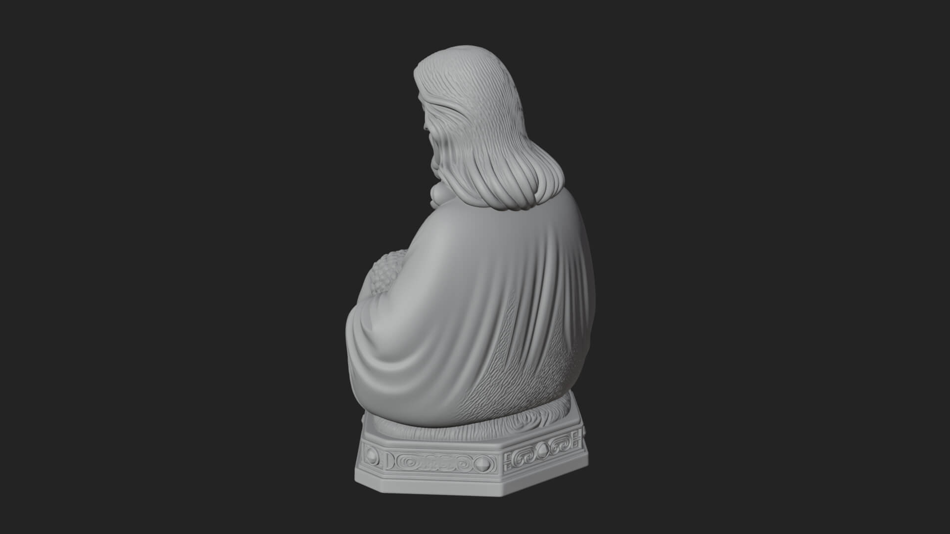 Good Shepherd Lamb Bust Statue Design 1 3D Print Model 3D Model
